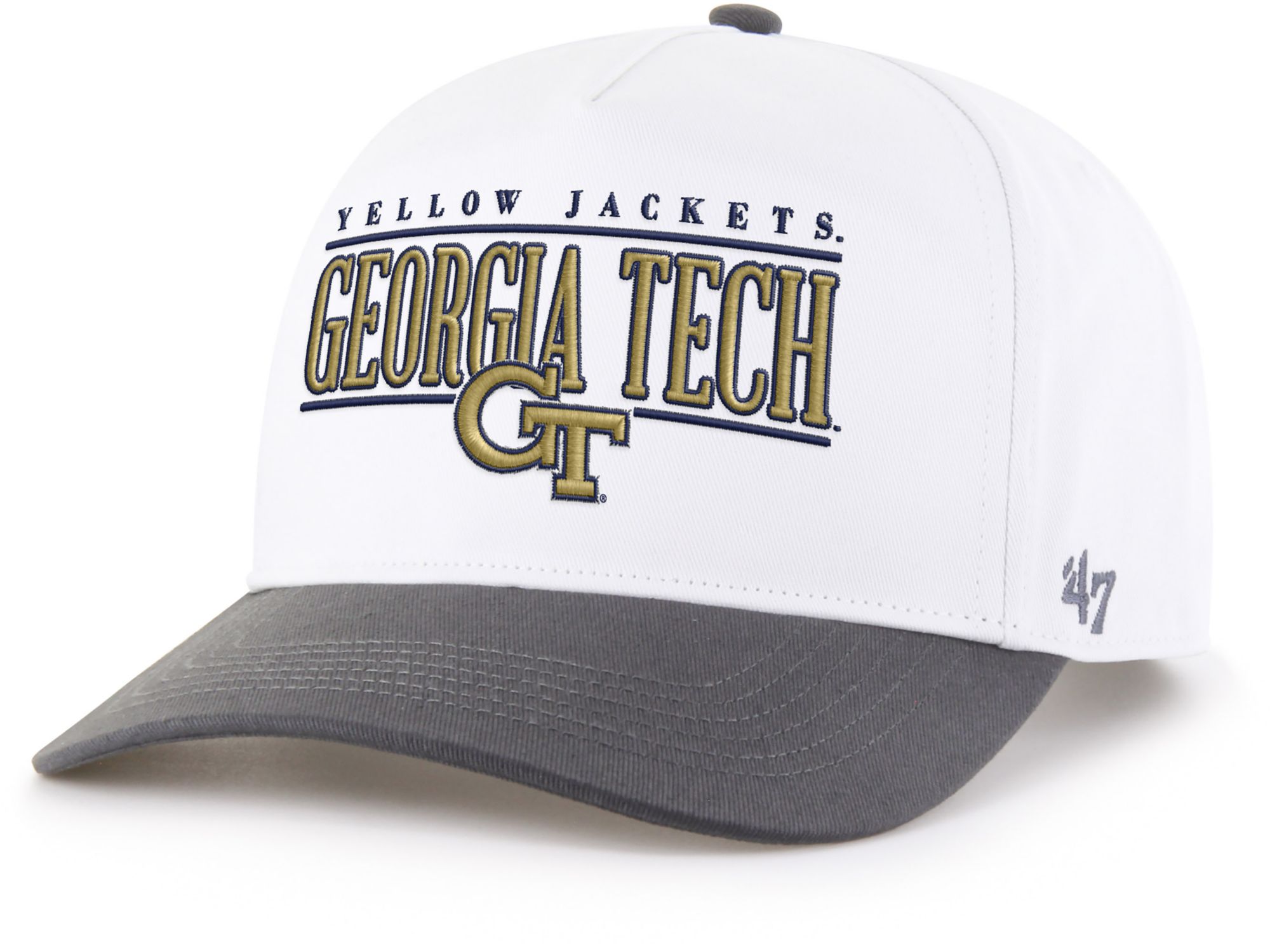 '47 Adult Georgia Tech Yellow Jackets White City Line Hitch Adjustable Hat product image