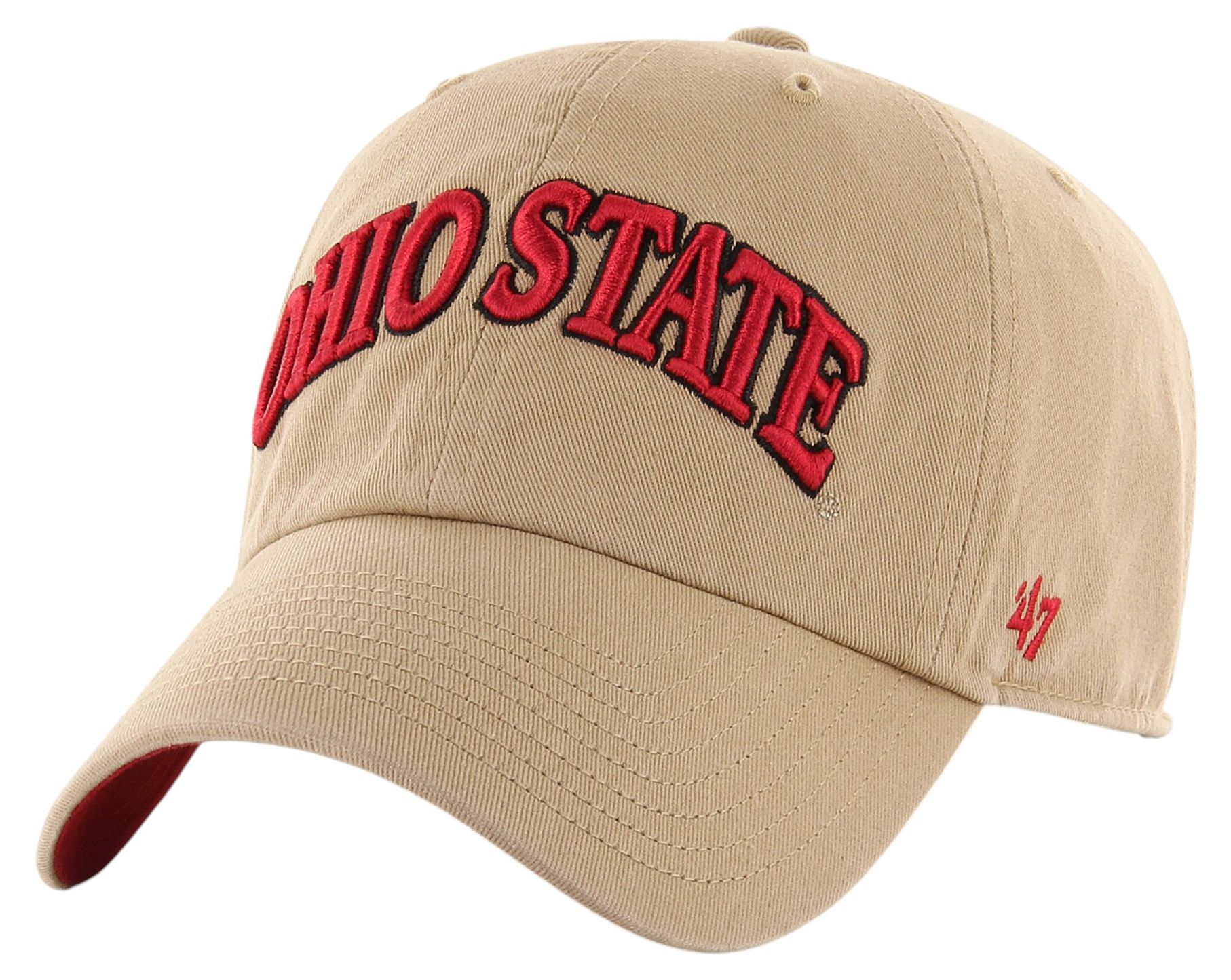 '47 Adult Ohio State Buckeyes Khaki Archie Under Clean Up Adjustable Hat product image