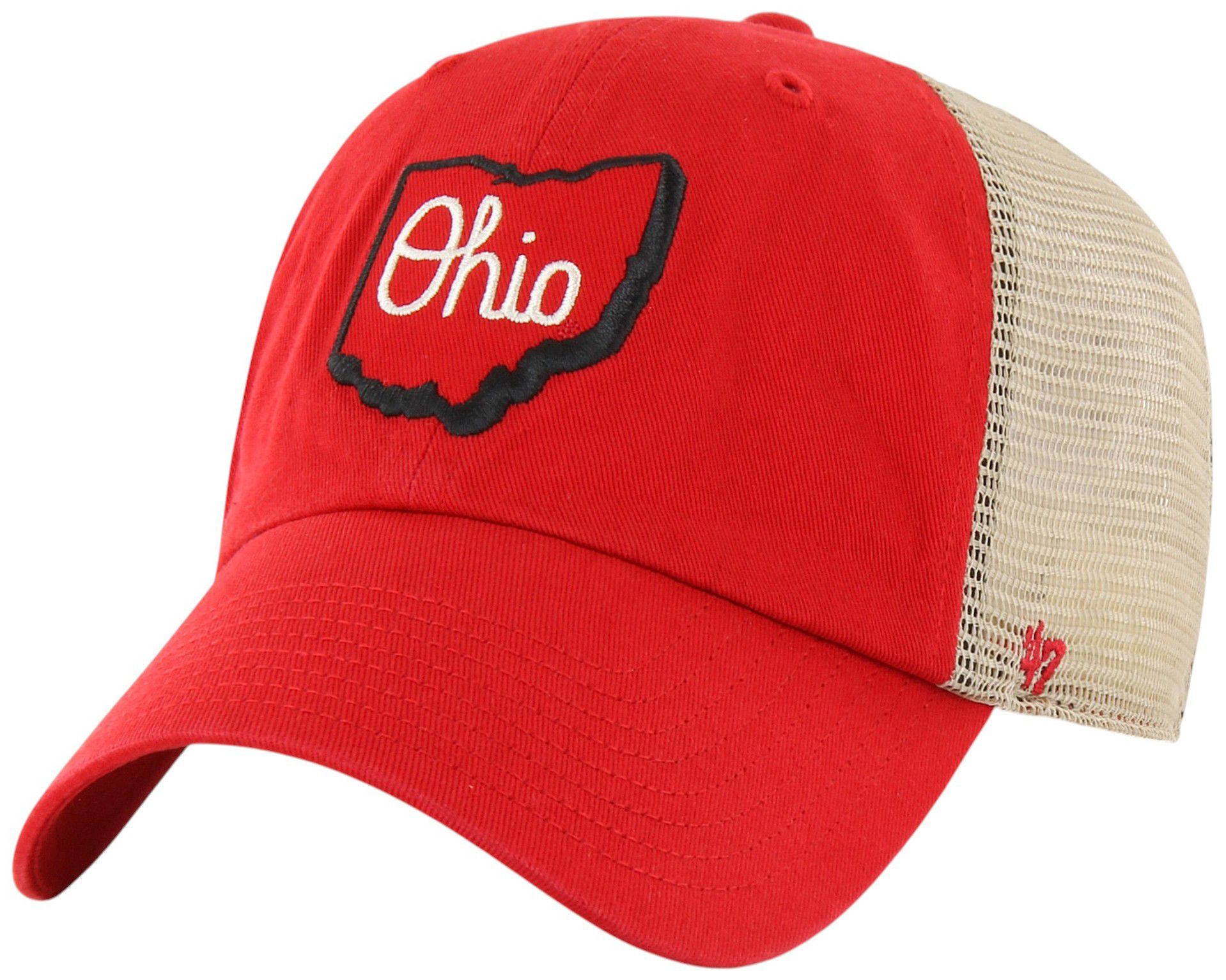 '47 Adult Ohio State Buckeyes Red Local Mesh Clean Up Adjustable Hat product image