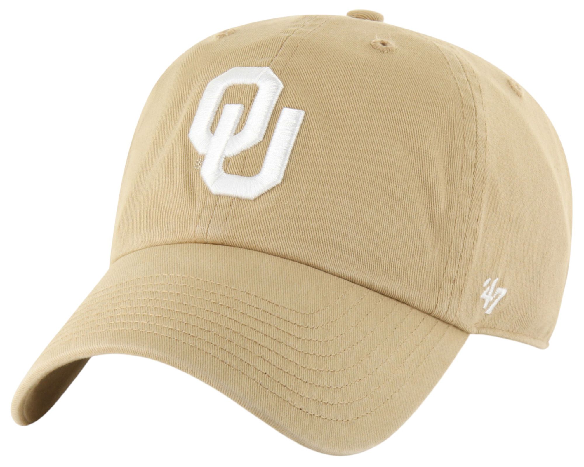 '47 Adult Oklahoma Sooners Khaki Clean Up Adjustable Hat product image