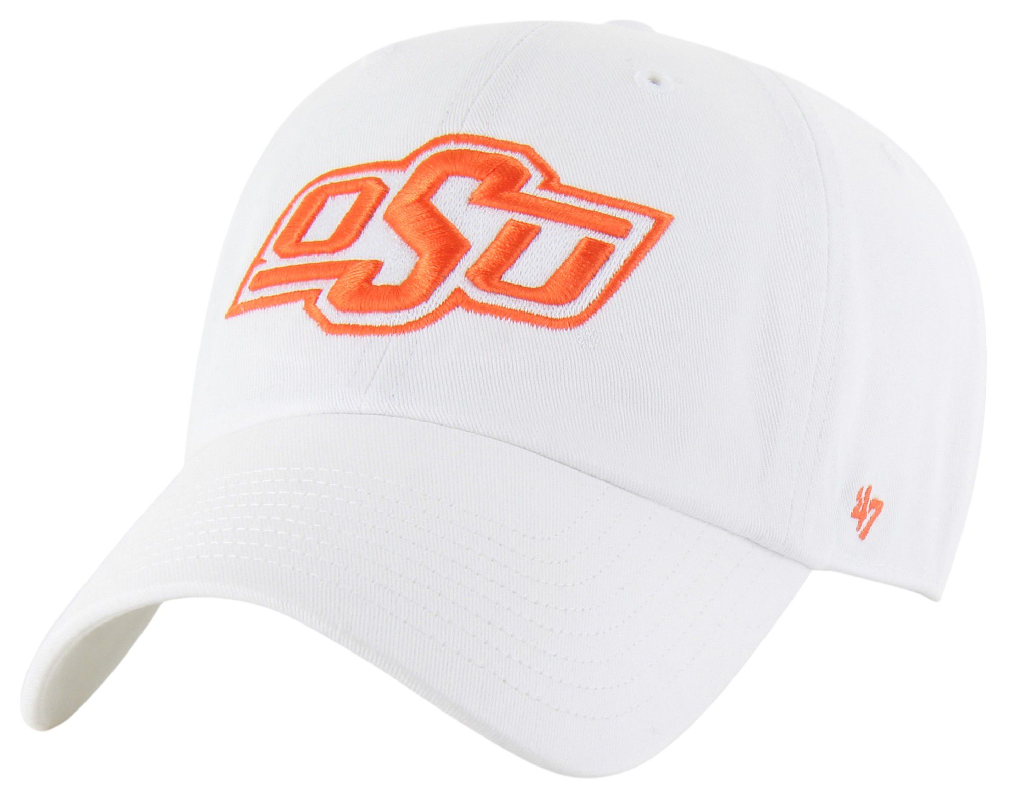 '47 Adult Oklahoma State Cowboys White Clean Up Adjustable Hat product image
