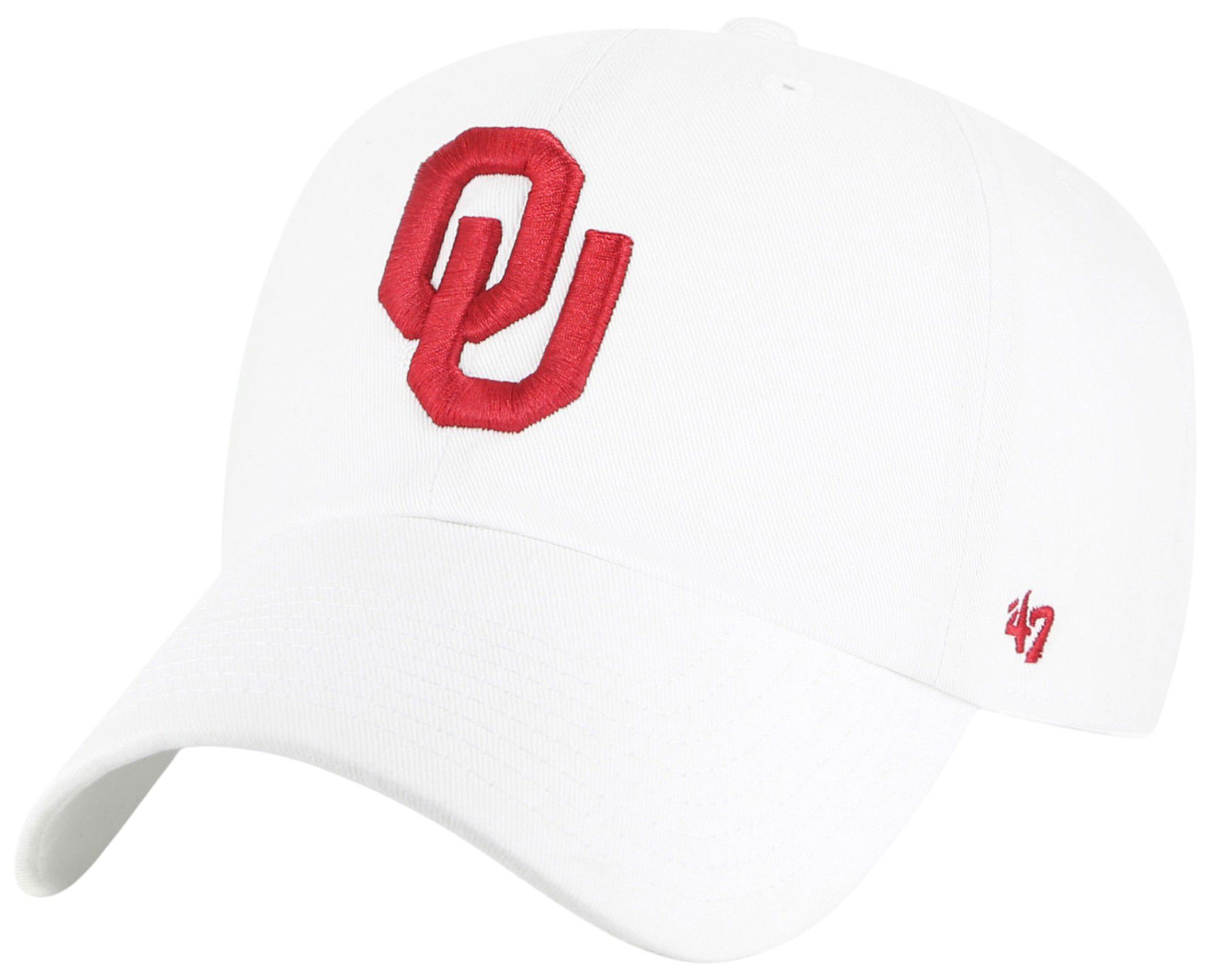 '47 Adult Oklahoma Sooners White Clean Up Adjustable Hat product image