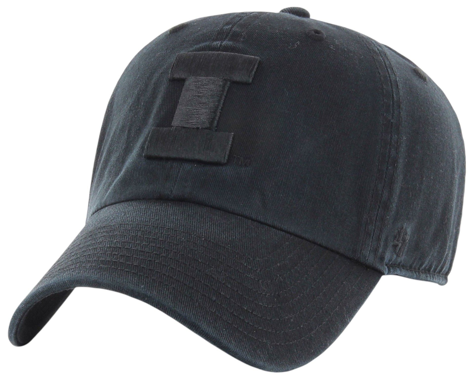 '47 Adult Illinois Fighting Illini Black 2-Tone Foundational Clean Up Adjustable Hat product image