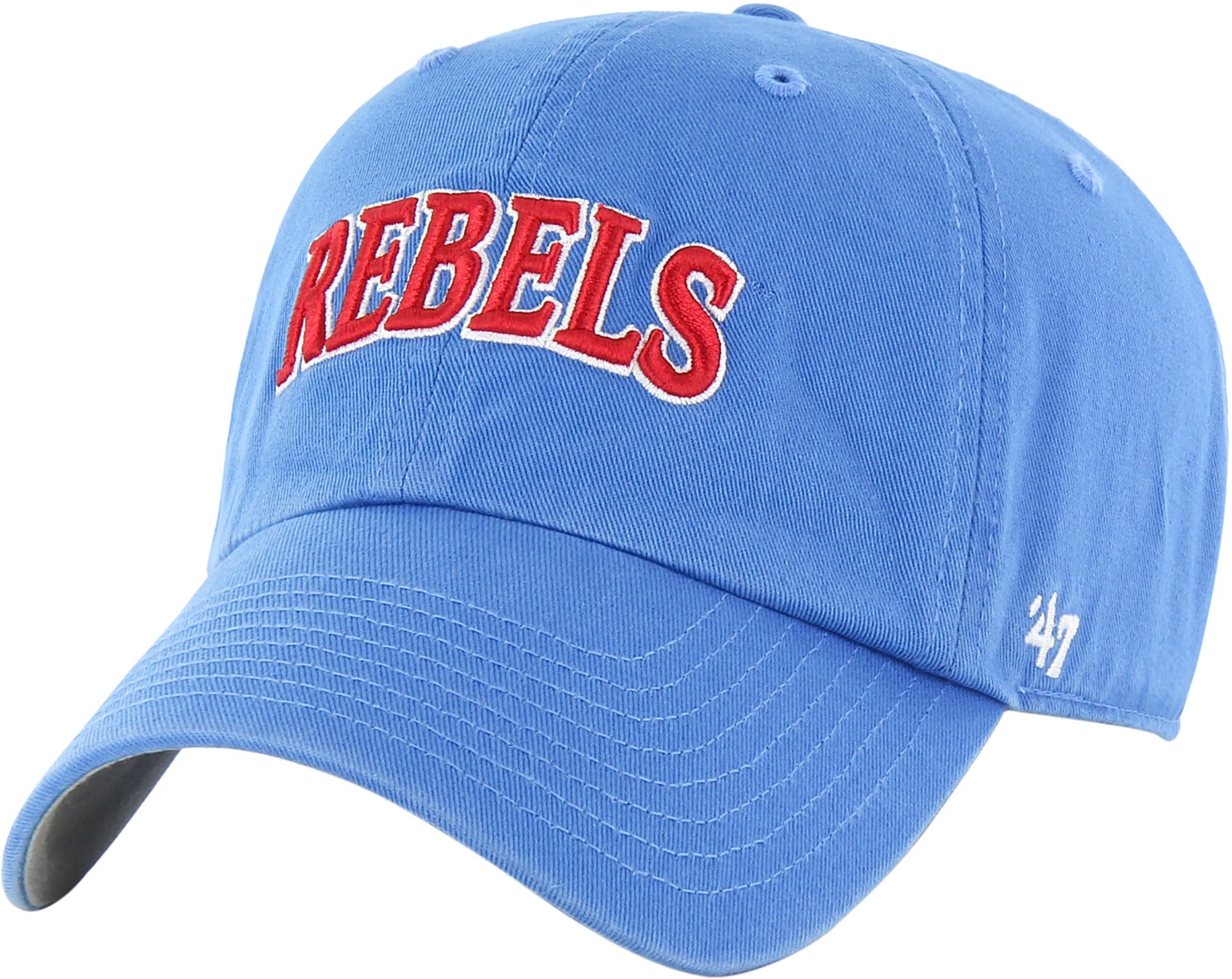 '47 Adult Ole Miss Rebels Light Blue Archie Script Clean Up Hat product image