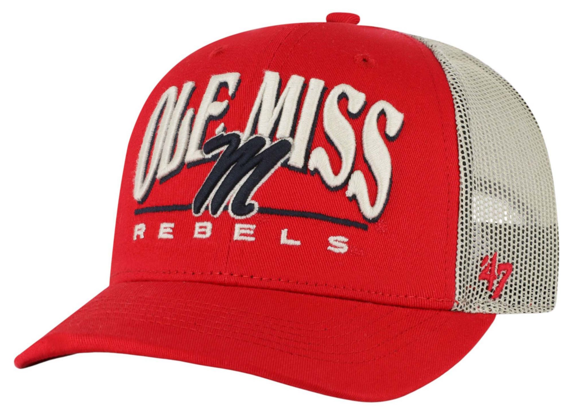 '47 Adult Ole Miss Rebels Red Arid Adjustable Trucker Hat product image