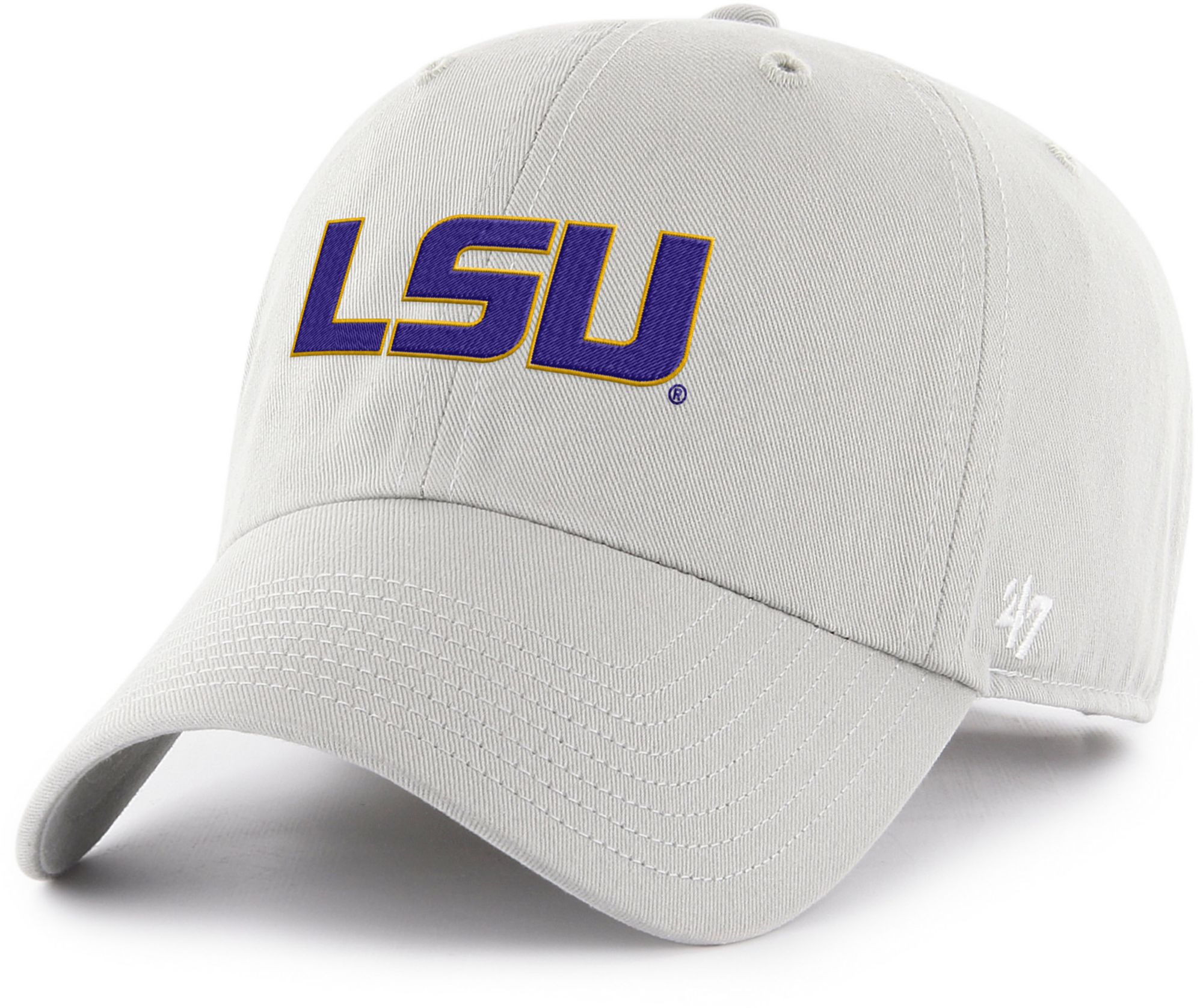 '47 Adult LSU Tigers Grey Clean Up Adjustable Hat product image