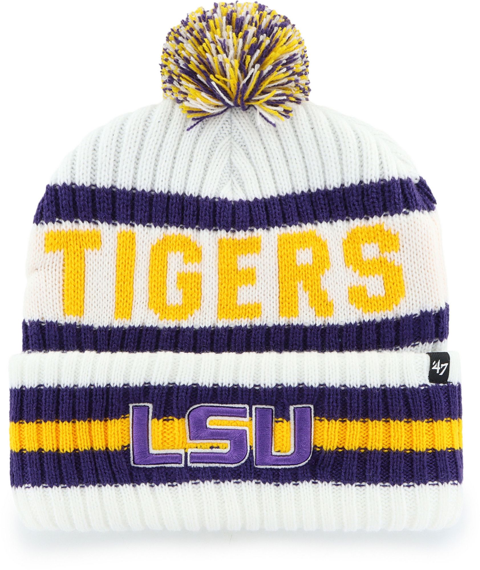 '47 Adult LSU Tigers White Bering Knit Beanie product image