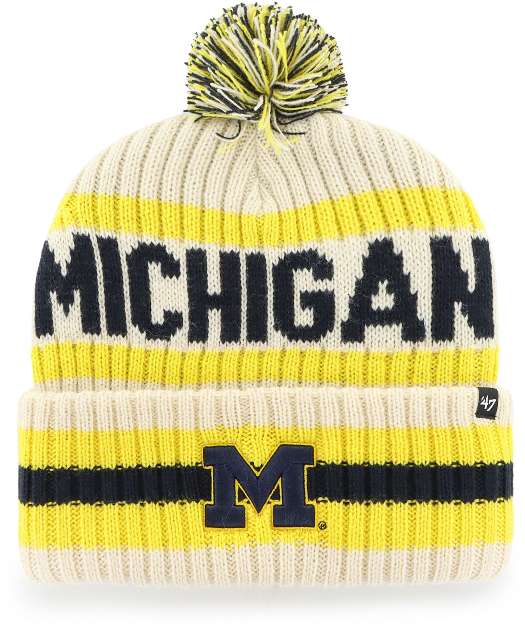 '47 Adult Michigan Wolverines Natural Bering Knit Beanie product image