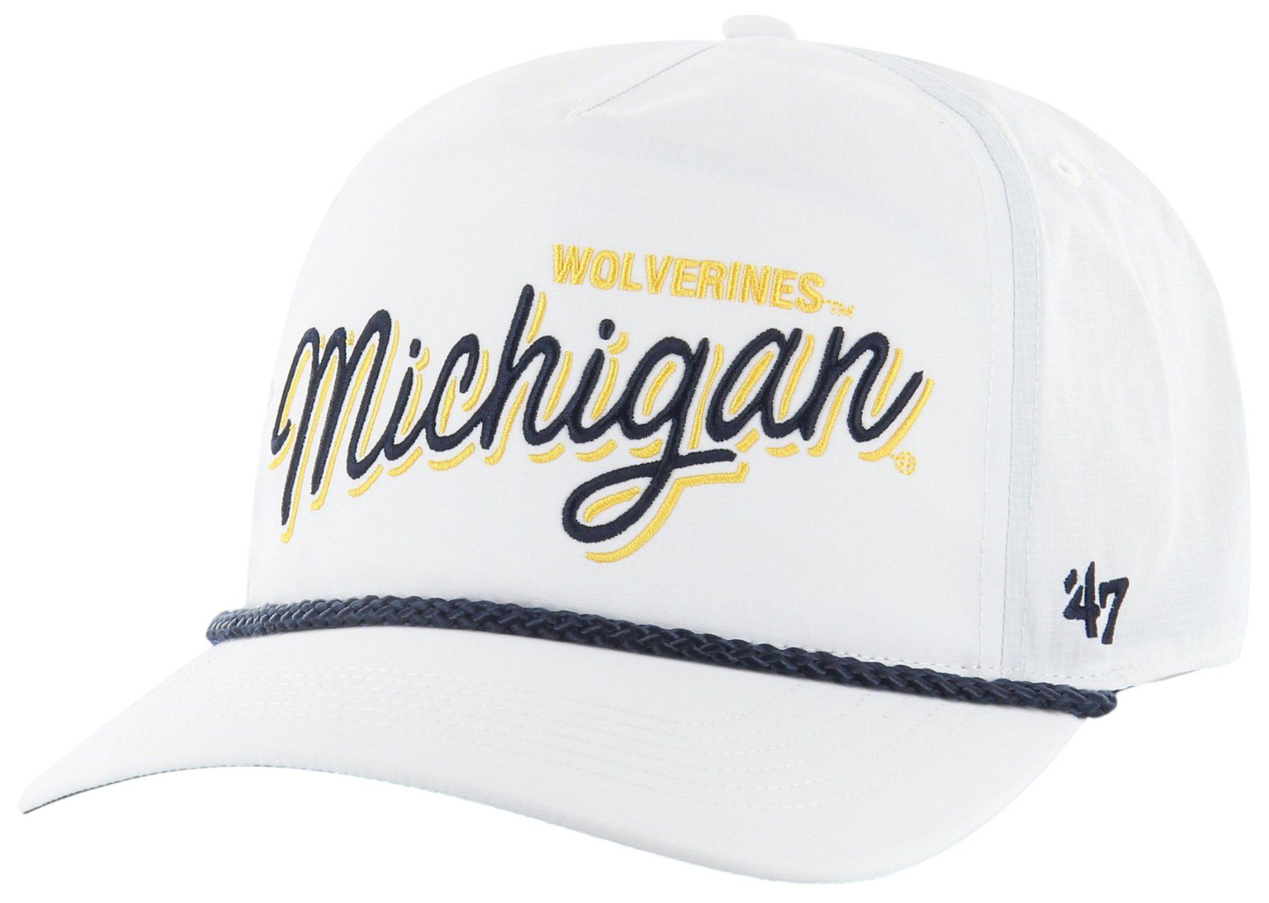 '47 Adult Michigan Wolverines White Brr Fairway Hitch Adjustable Hat product image