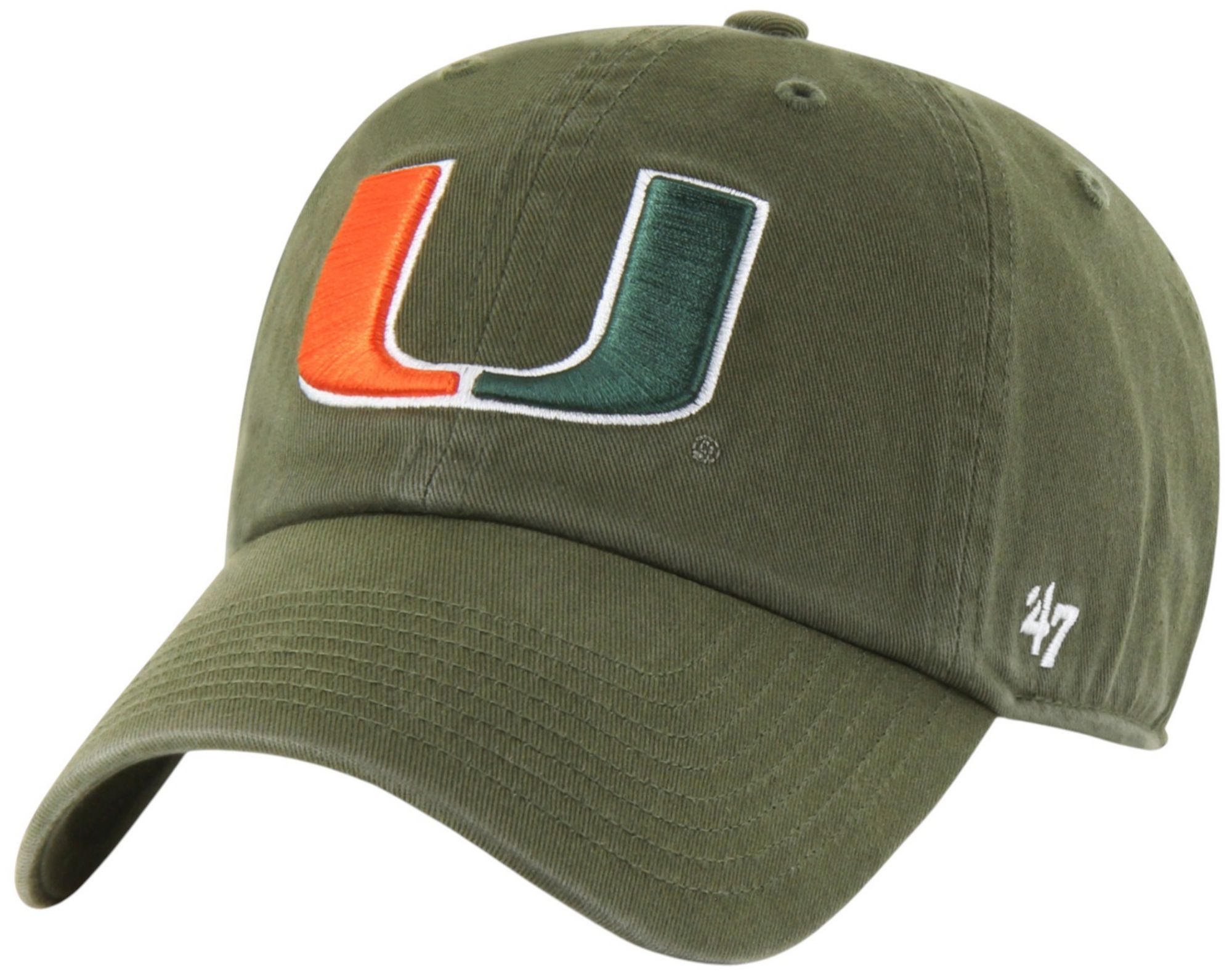 '47 Adult Miami (FL) Hurricanes Sandalwood Clean Up Adjustable Hat product image