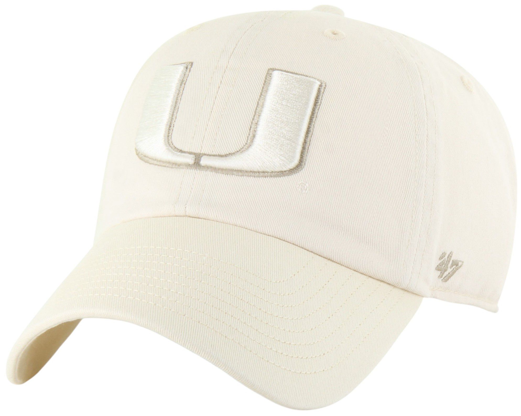 '47 Adult Miami (FL) Hurricanes Natural Clean Up Adjustable Hat product image