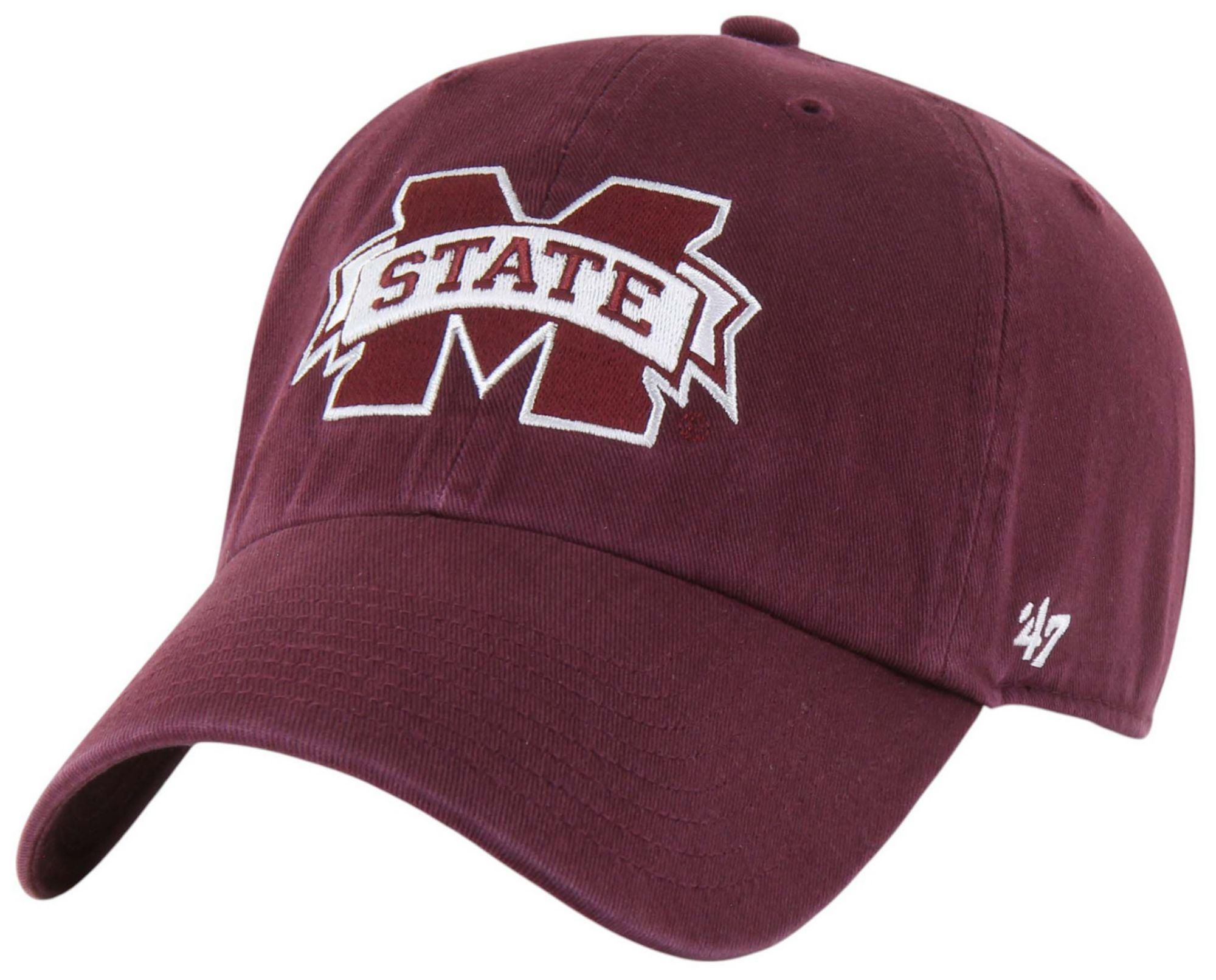 '47 Adult Mississippi State Bulldogs Dark Maroon Clean Up Adjustable Hat product image