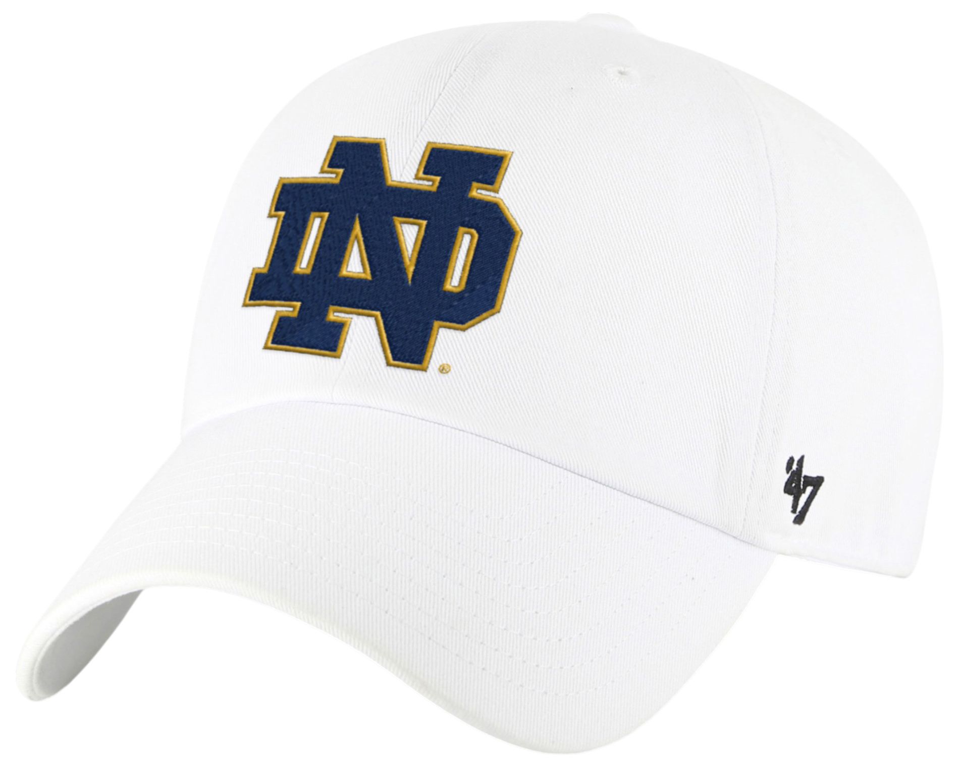 '47 Adult Notre Dame Fighting Irish White Clean Up Adjustable Hat product image
