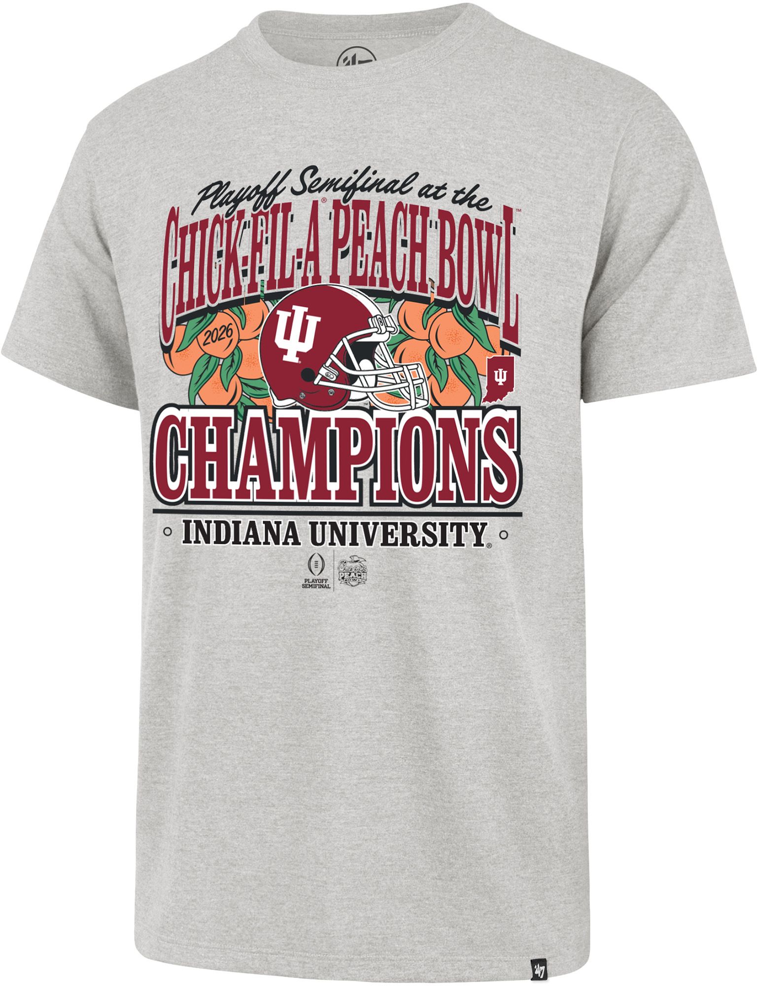 '47 Adult 2026 Peach Bowl Champions Indiana Hoosiers T-Shirt product image