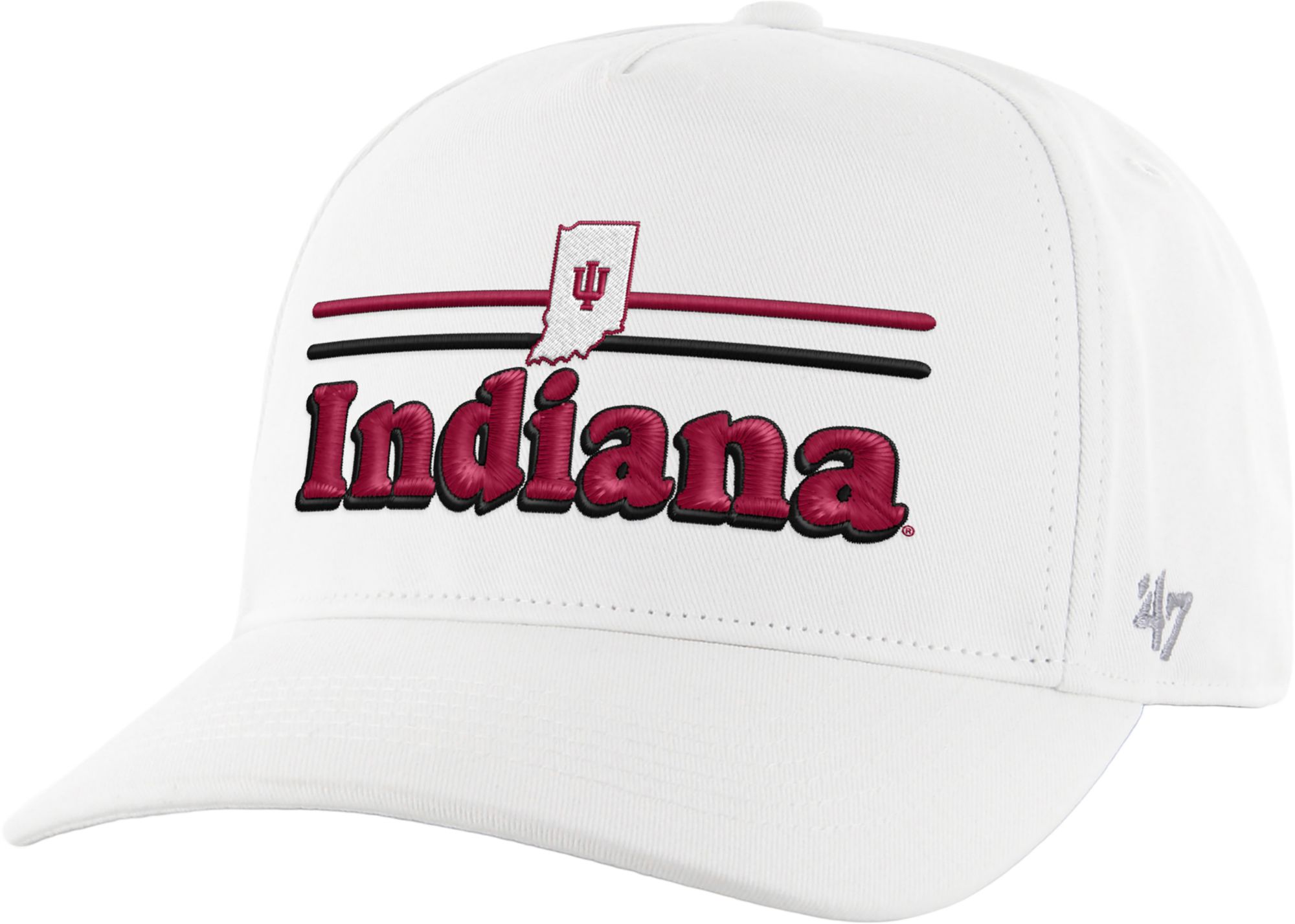 '47 Adult Indiana Hoosiers White Campscape Hitch Adjustable Hat product image