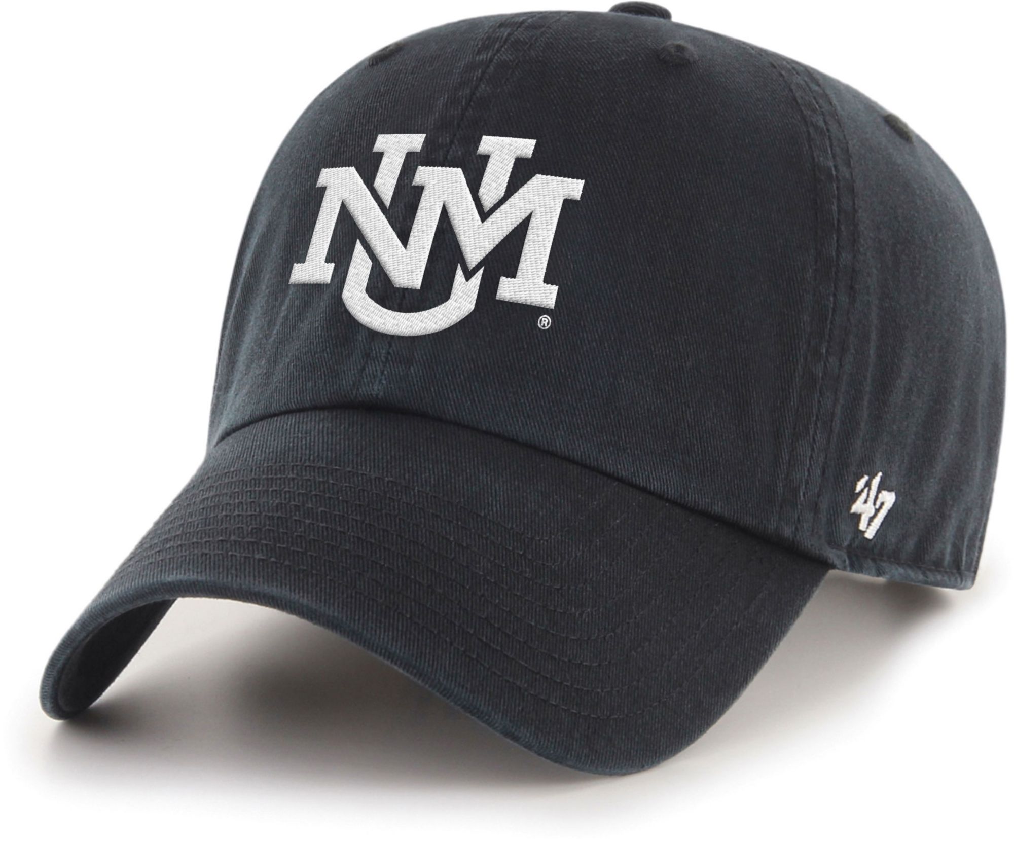 47 Adult New Mexico Lobos Black Clean Up Adjustable Hat product image