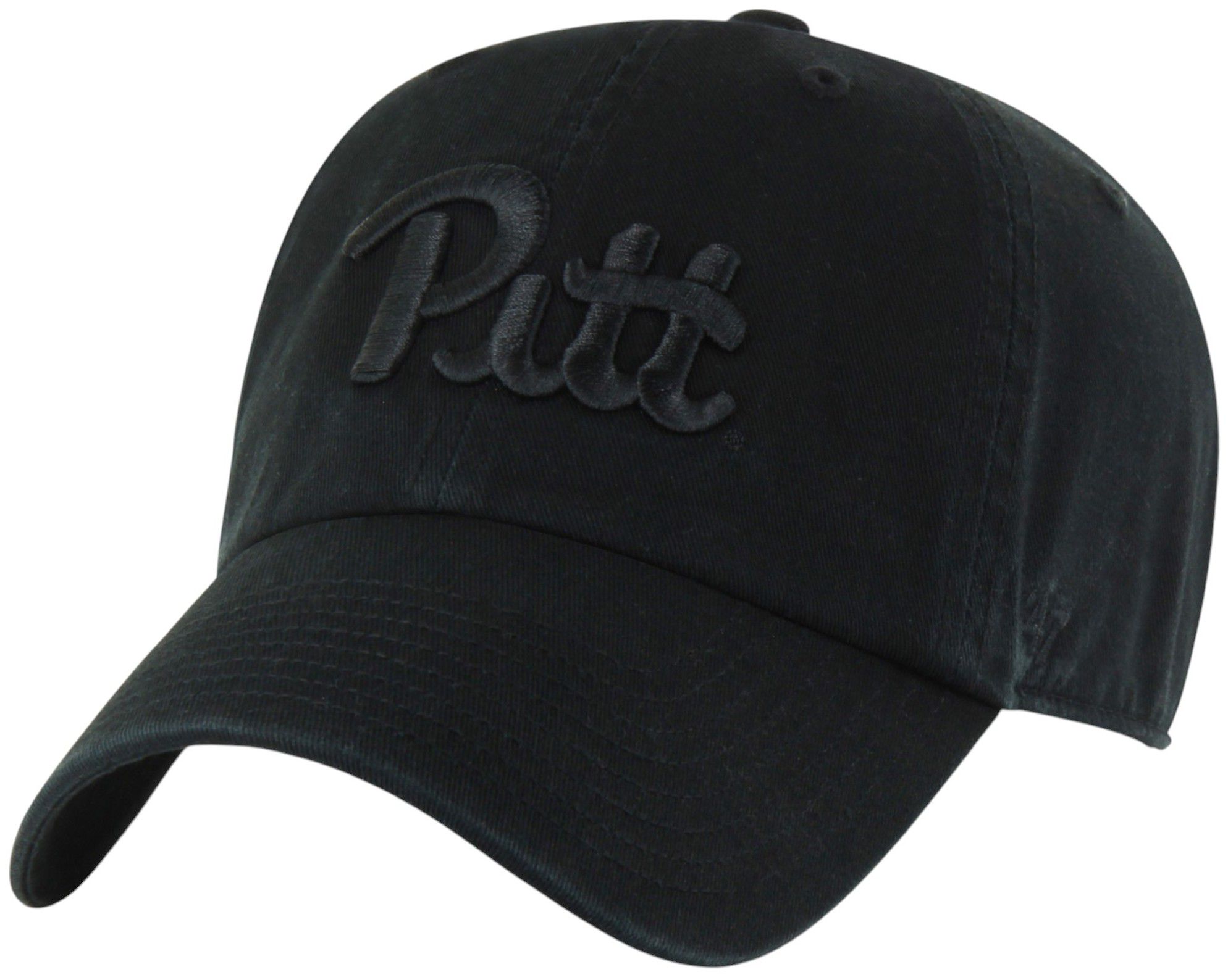 '47 Adult Pittsburgh Panthers Black 2-Tone Foundational Clean Up Adjustable Hat product image