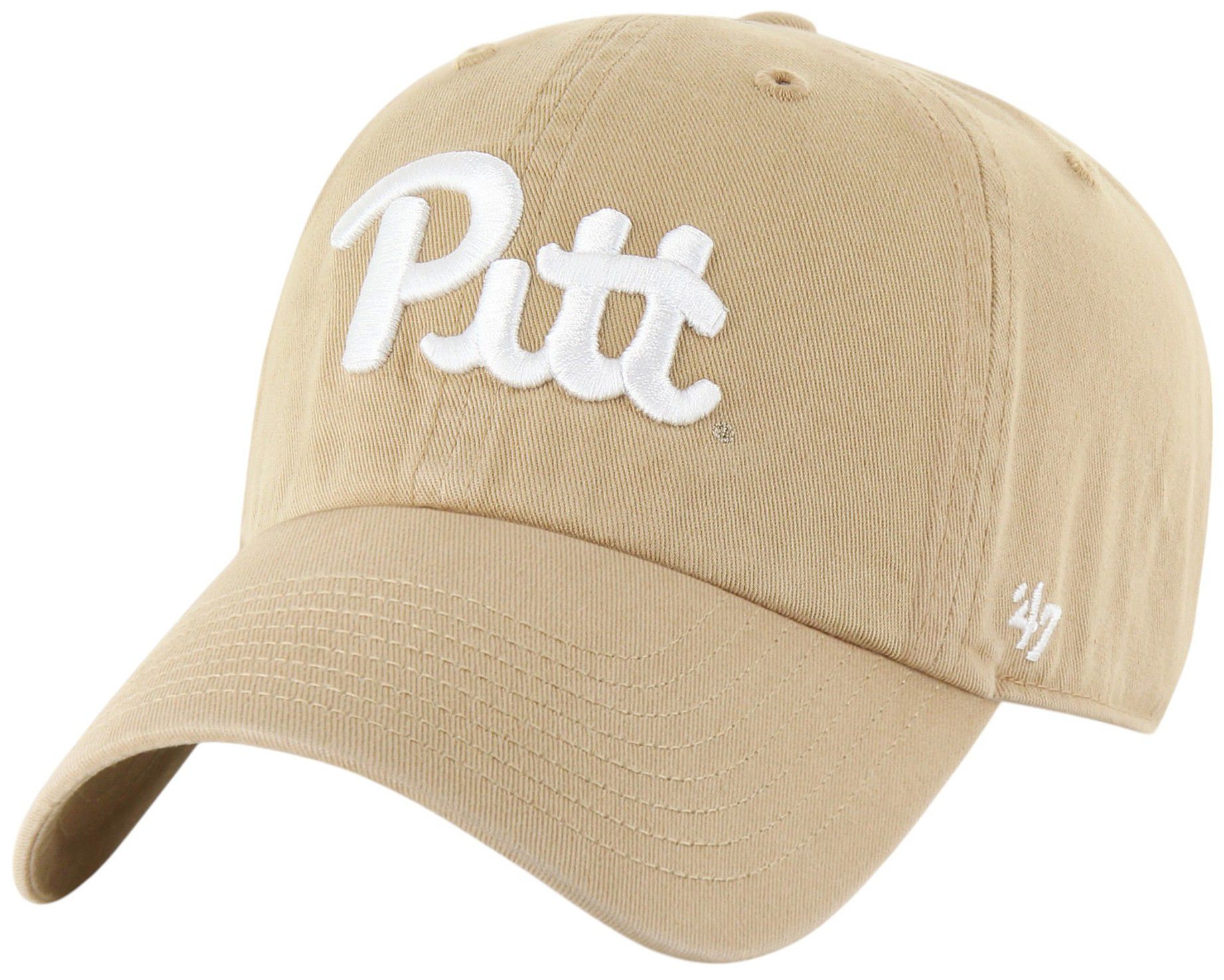 '47 Adult Pittsburgh Panthers Khaki Clean Up Adjustable Hat product image