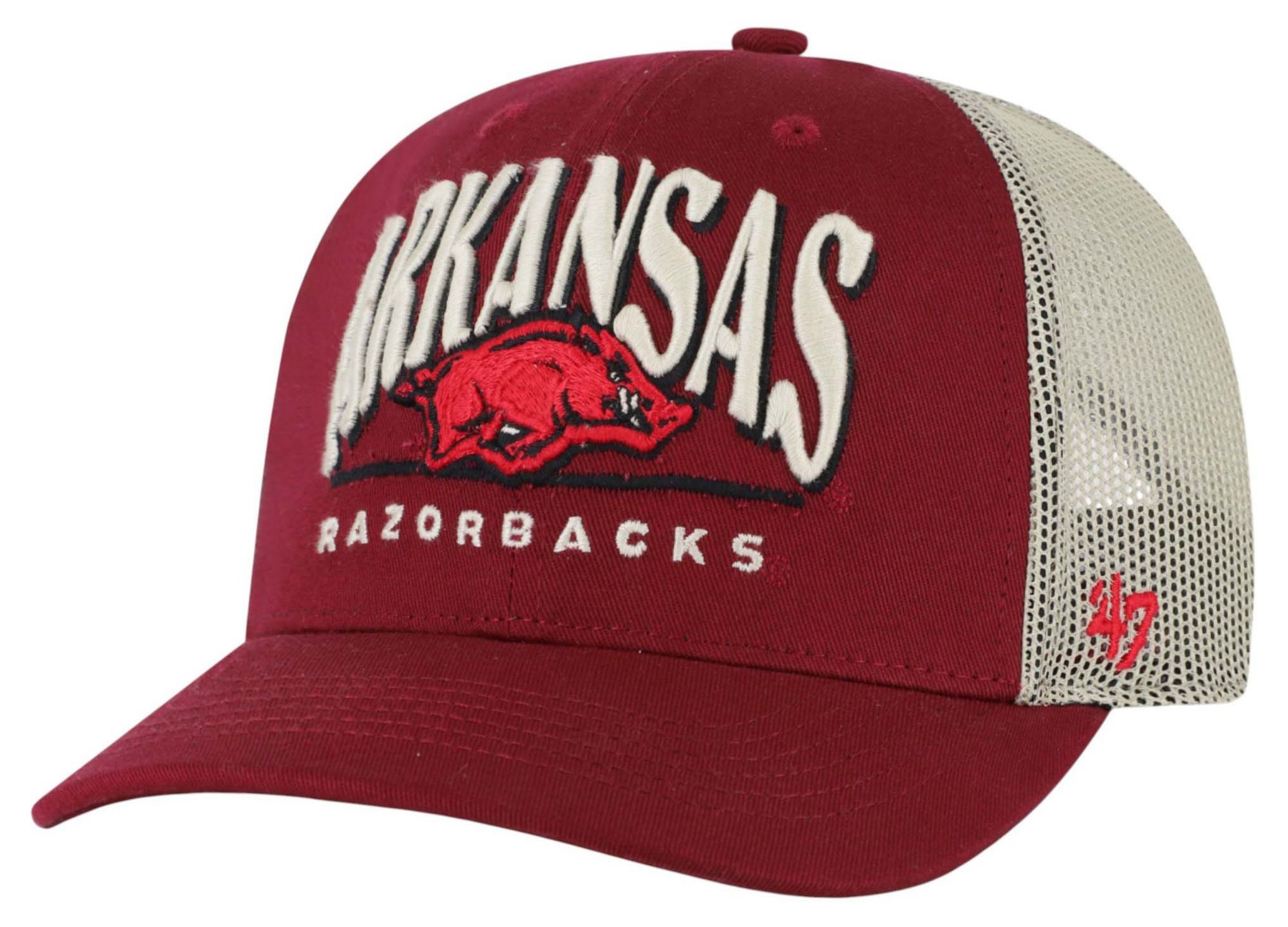 47 Adult Arkansas Razorbacks Dark Red Arid Adjustable Trucker Hat product image