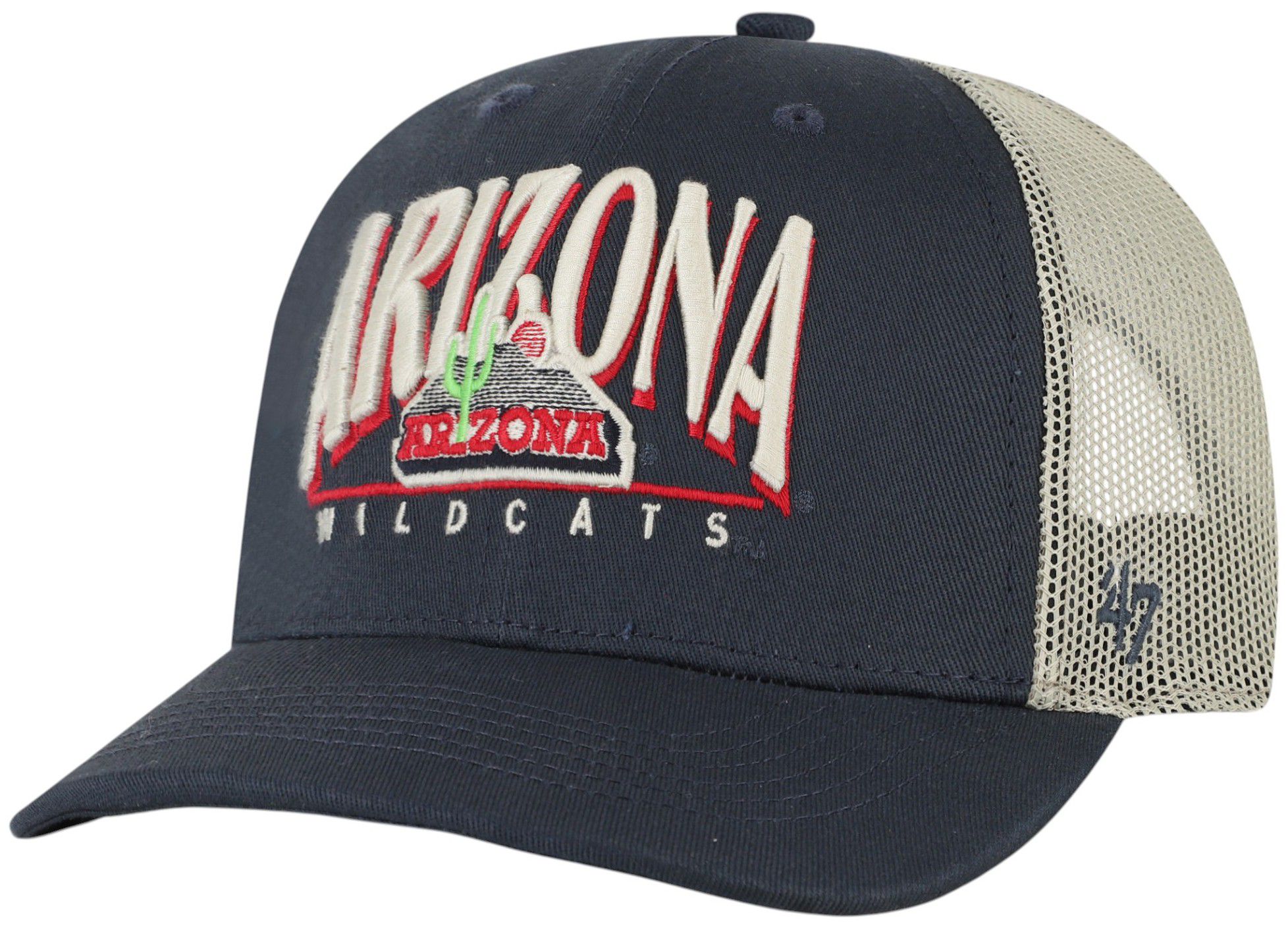 47 Adult Arizona Wildcats Vintage Navy Arid Adjustable Trucker Hat product image