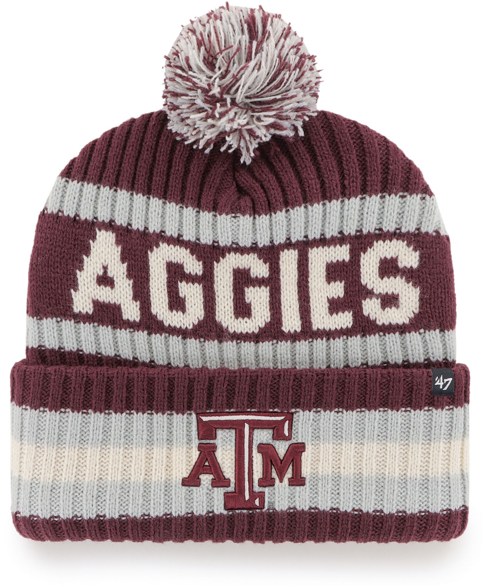 '47 Adult Texas A&M Aggies Dark Maroon Bering Knit Beanie product image
