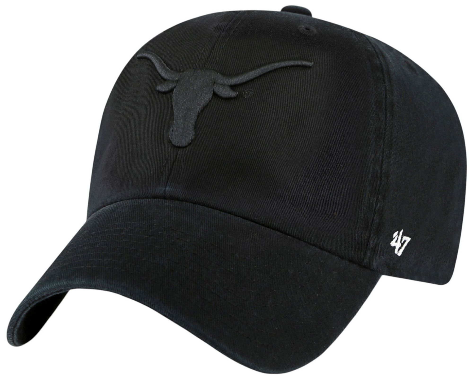 '47 Adult Texas Longhorns Black 2-Tone Foundational Clean Up Adjustable Hat product image