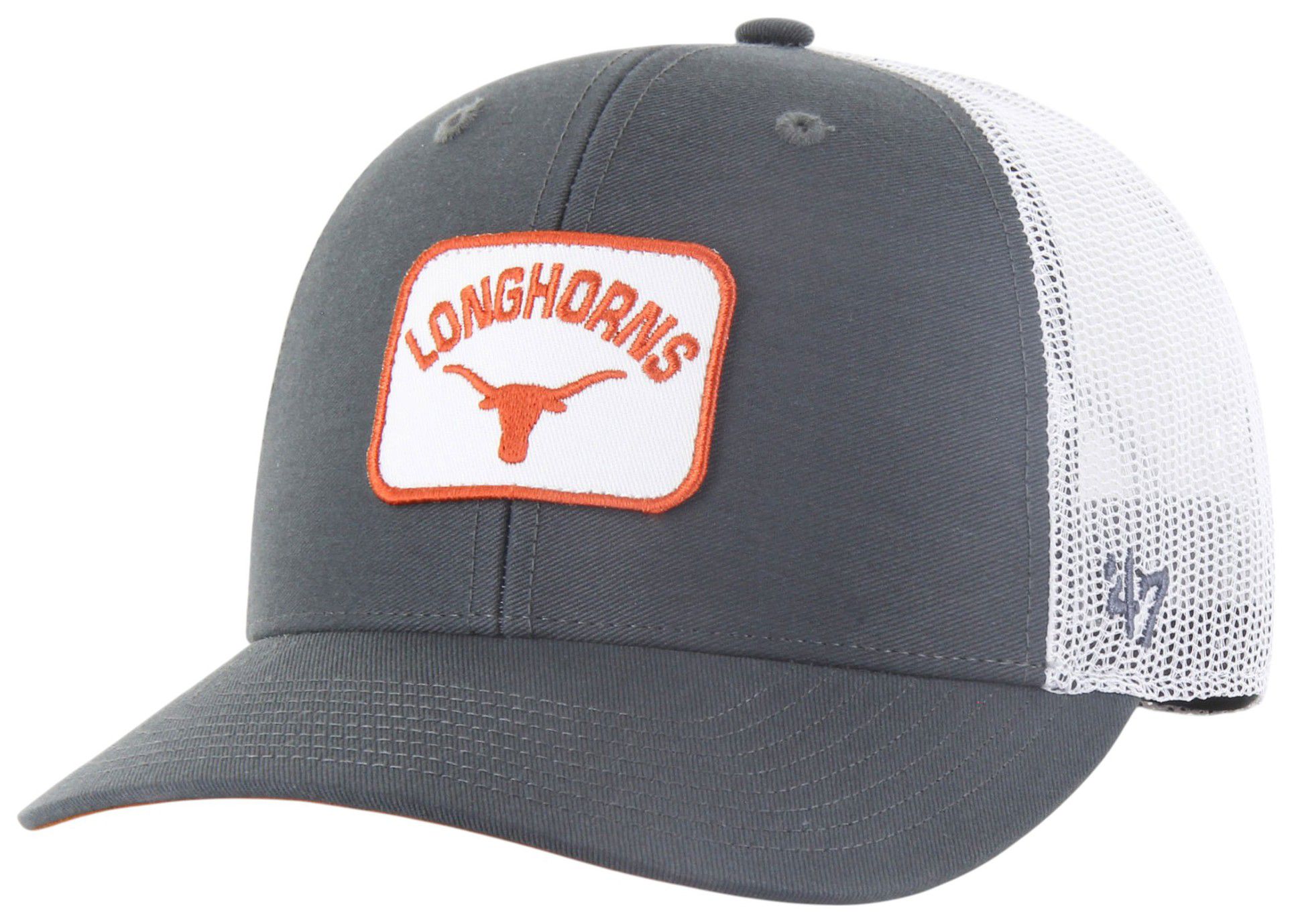 '47 Adult Texas Longhorns Charcoal Novak Adjustable Trucker Hat product image