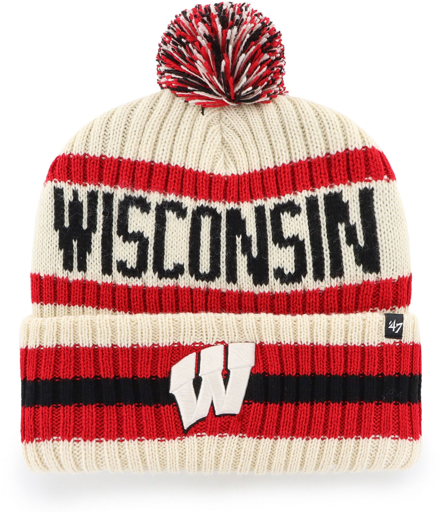 '47 Adult Wisconsin Badgers Natural Bering Knit Beanie product image