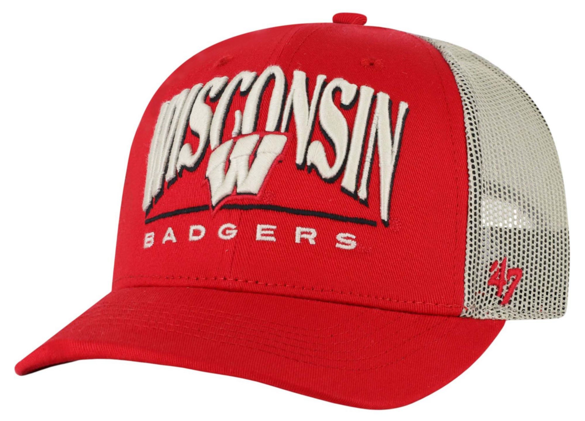 '47 Adult Wisconsin Badgers Red Arid Adjustable Trucker Hat product image