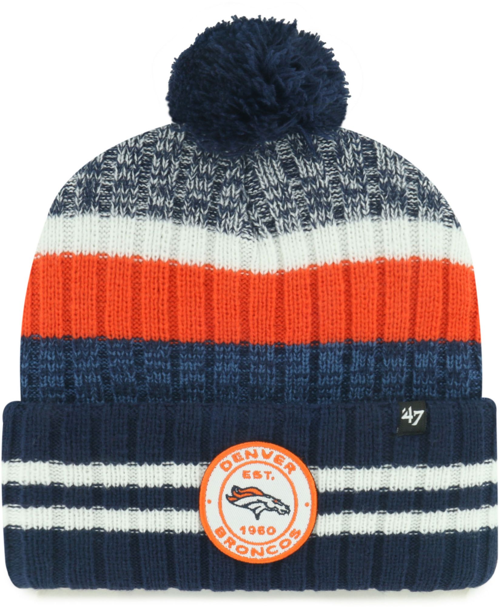'47 Adult Denver Broncos Light Navy Quiver Cuffed Knit Beanie product image