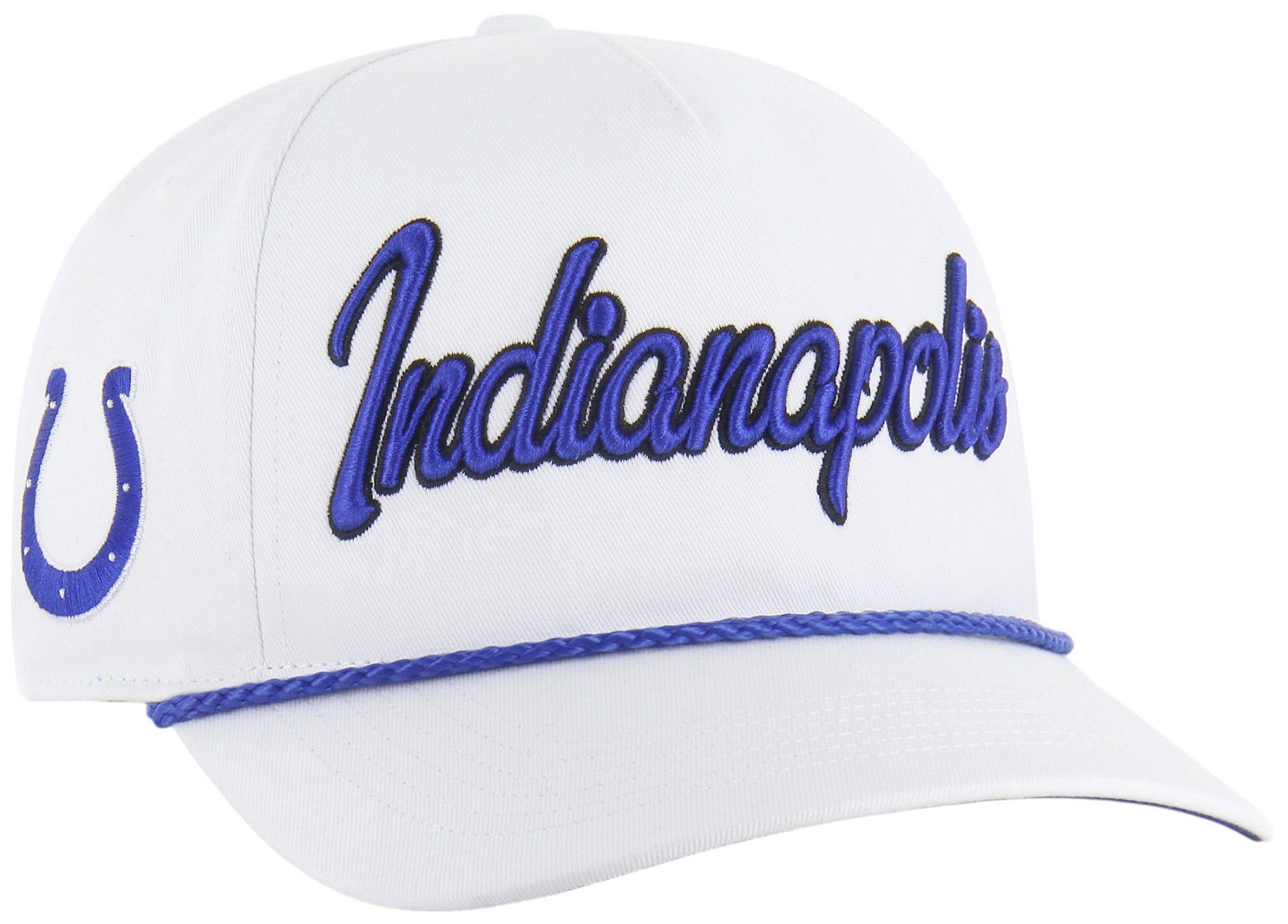 '47 Adult Indianapolis Colts White Overhand Hitch Adjustable Hat product image