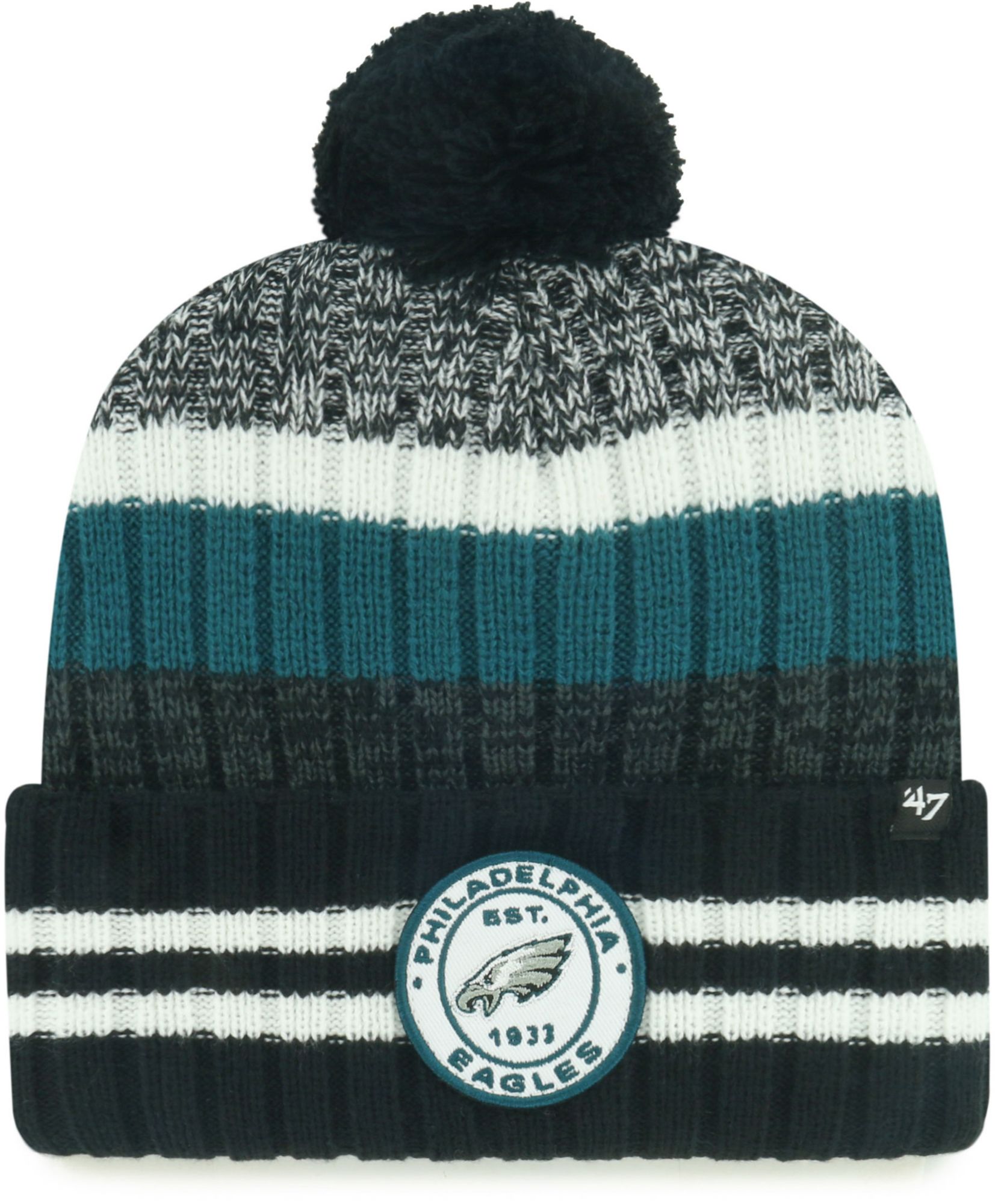 '47 Adult Philadelphia Eagles Black Quiver Cuffed Knit Beanie product image