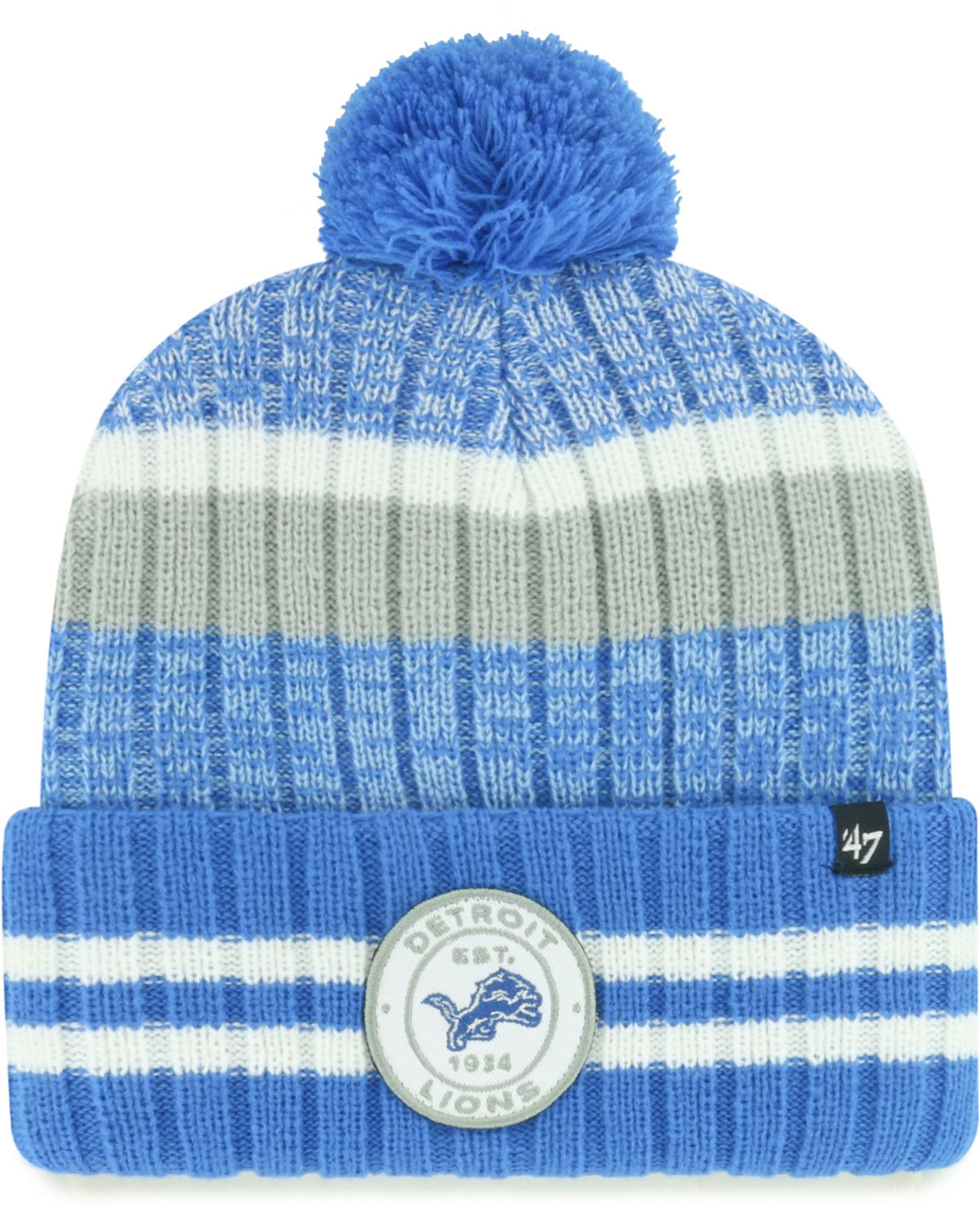 '47 Adult Detroit Lions Blue Quiver Cuffed Knit Beanie product image