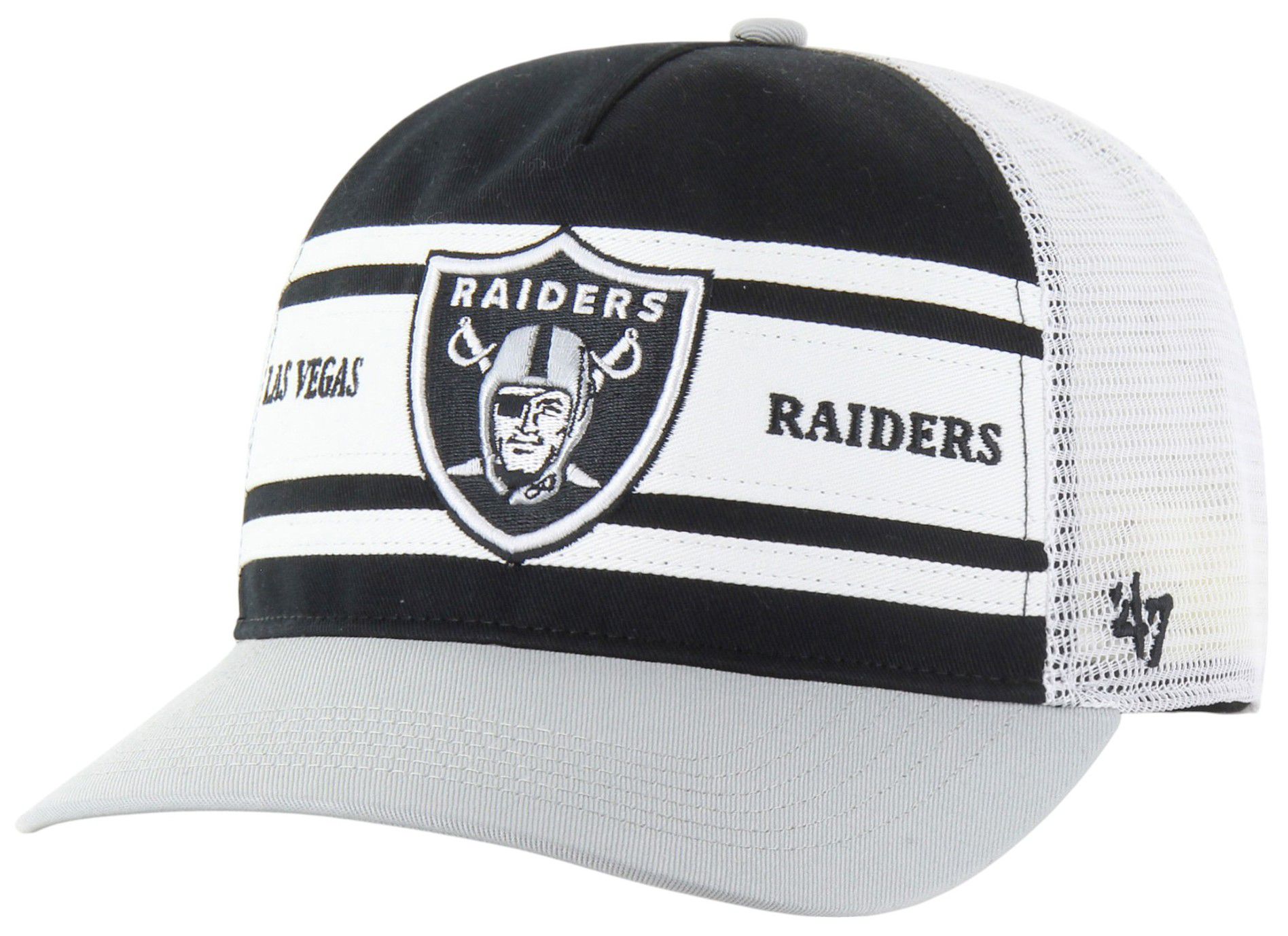 '47 Adult Las Vegas Raiders Black Super Stripe Hitch RF Adjustable Hat product image