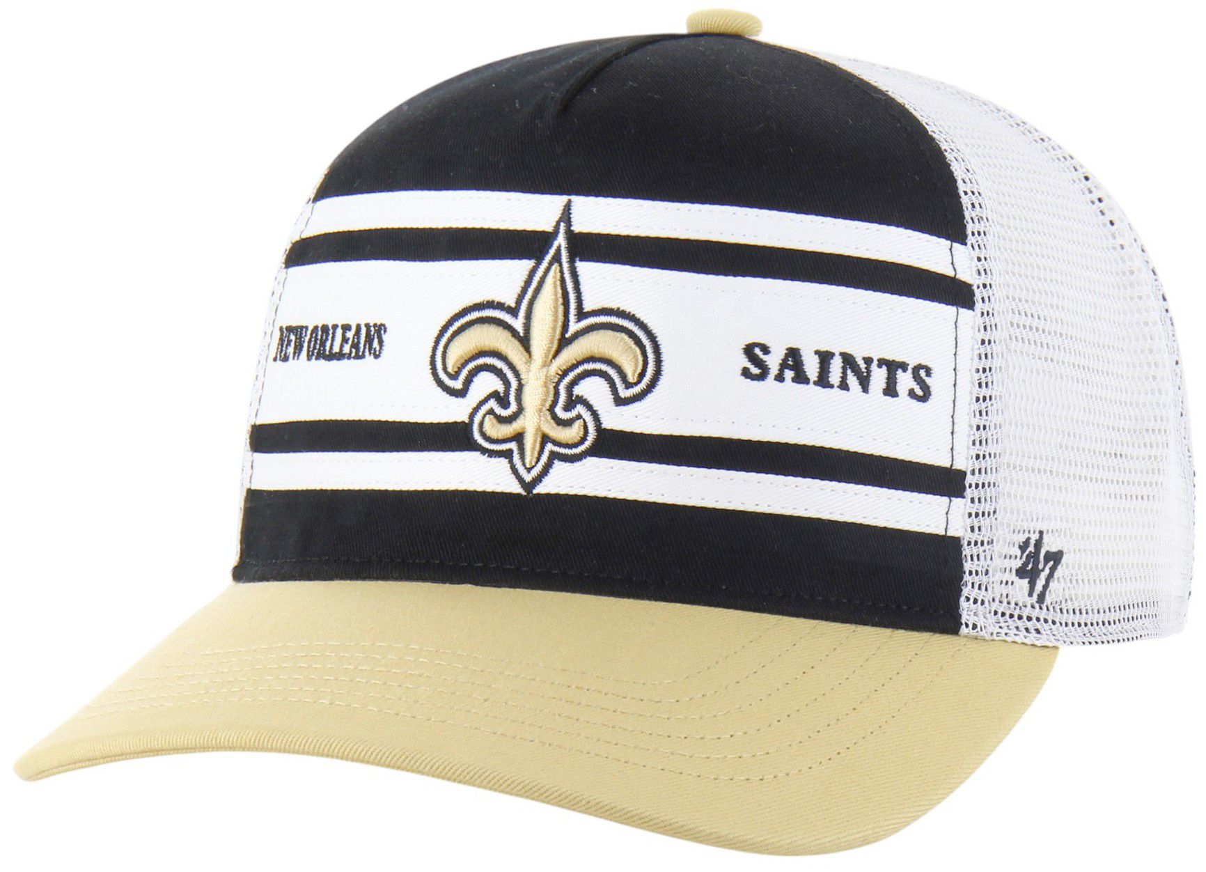 '47 Adult New Orleans Saints Black Super Stripe Hitch RF Adjustable Hat product image