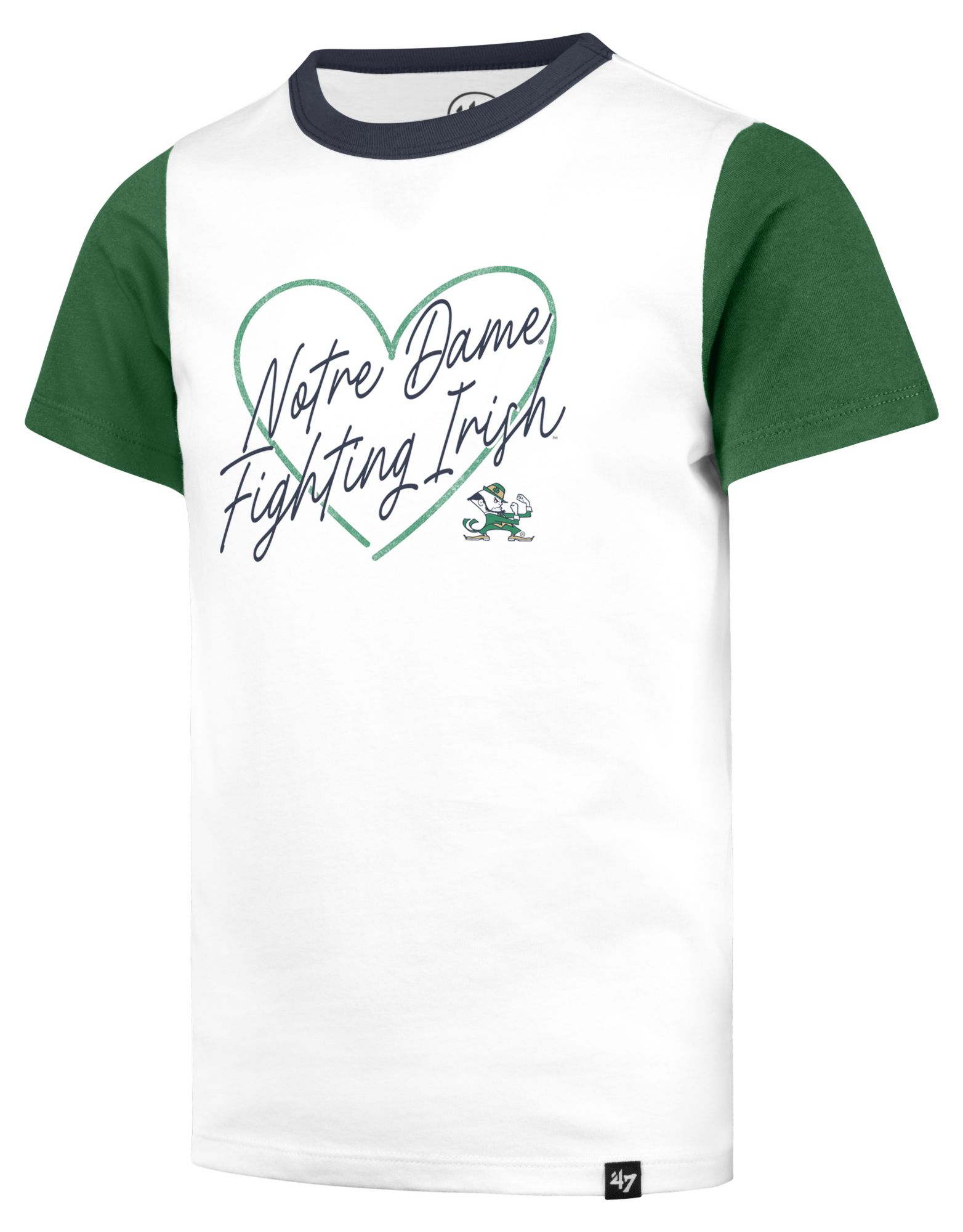 '47 Girls' Notre Dame Fighting Irish White Wash Lovestruck Short Sleeve T-Shirt product image