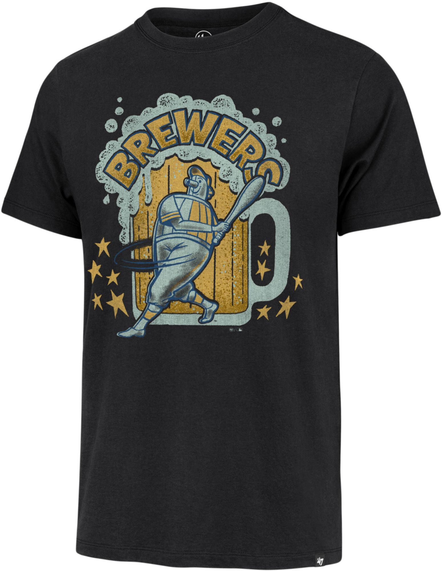 '47 Men's Milwaukee Brewers Black Sigma Franklin T-Shirt product image