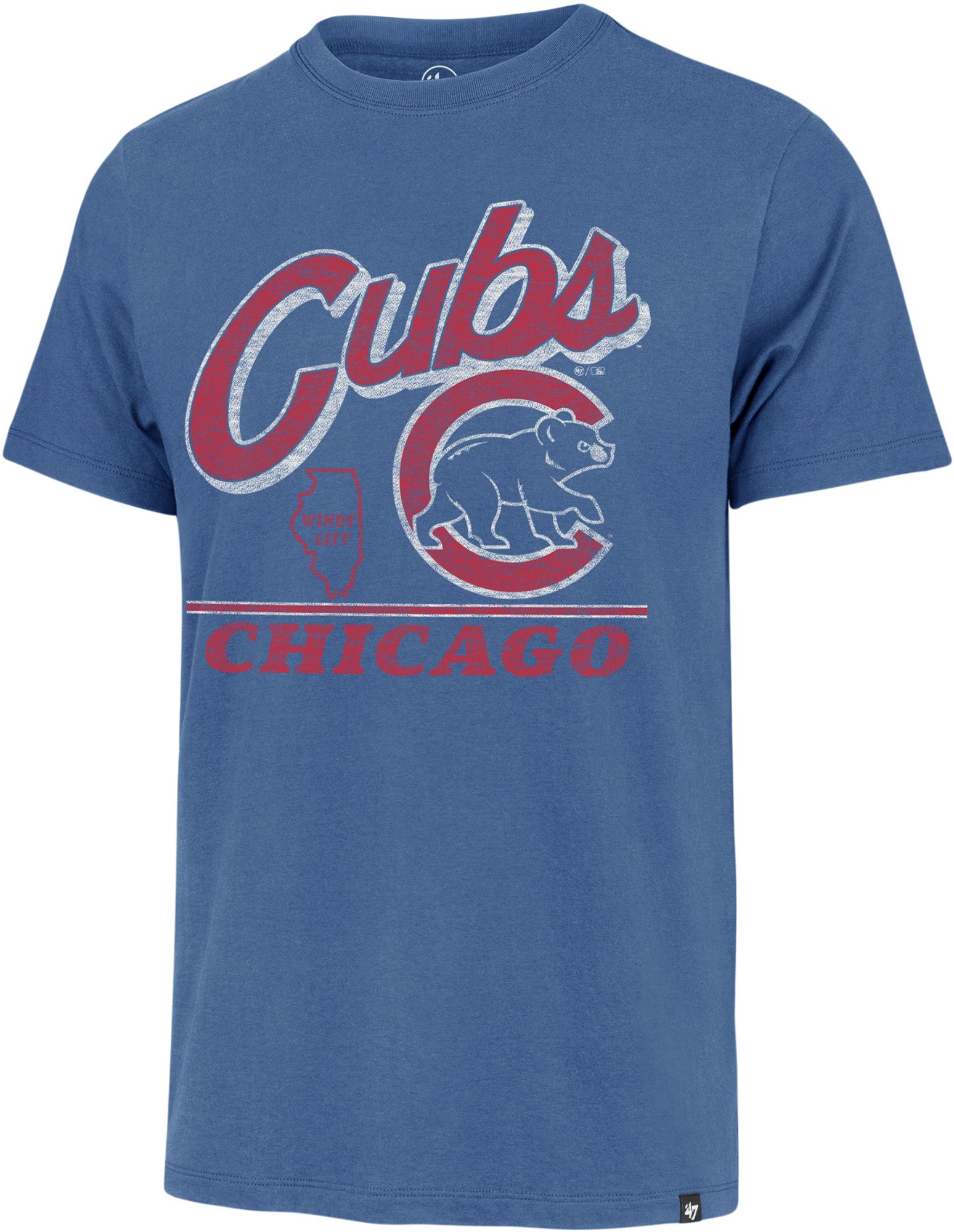 '47 Men's Chicago Cubs Blue Fly By Franklin T-Shirt product image