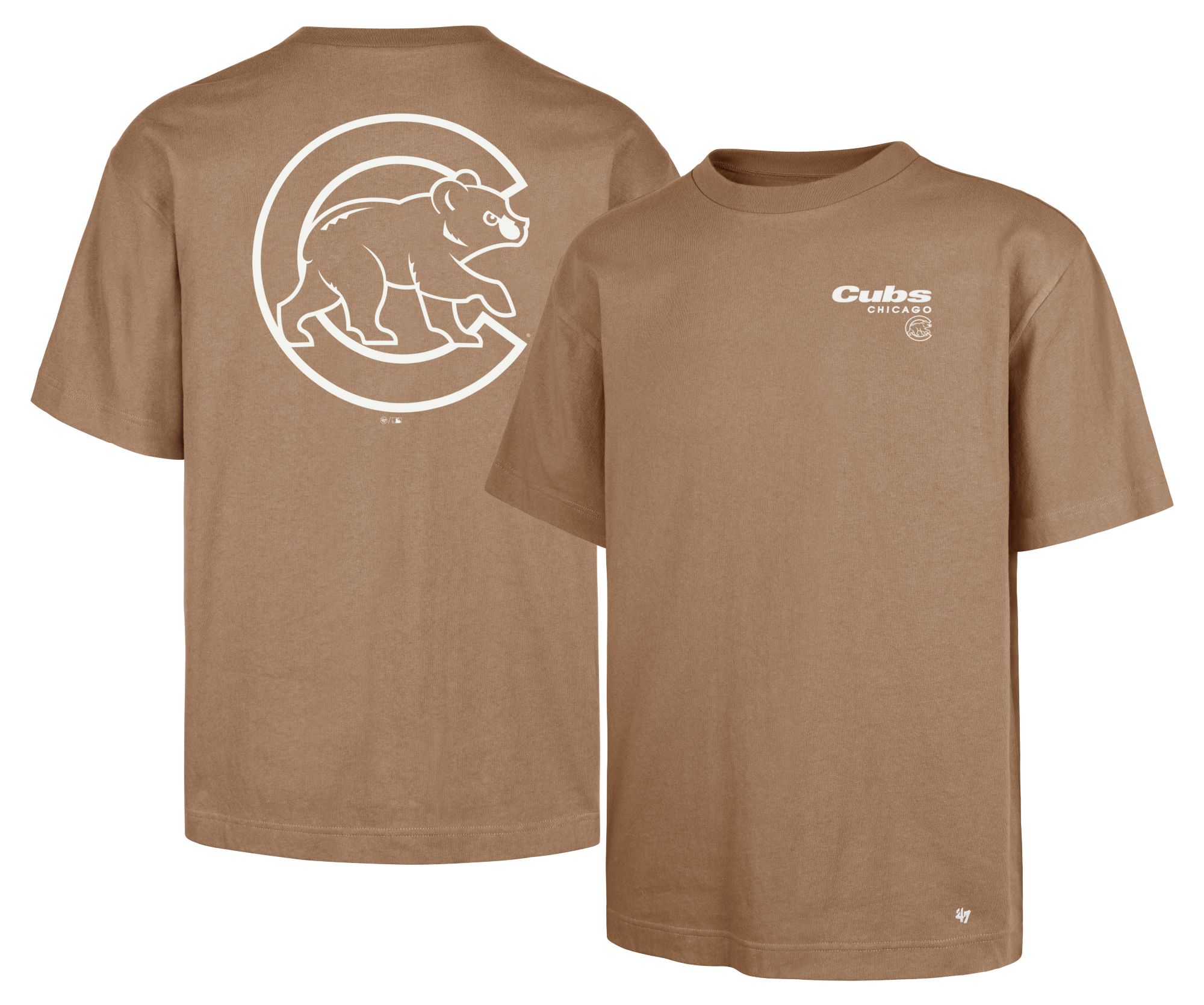'47 Men's Chicago Cubs Tan Lateral Foundation T-Shirt product image