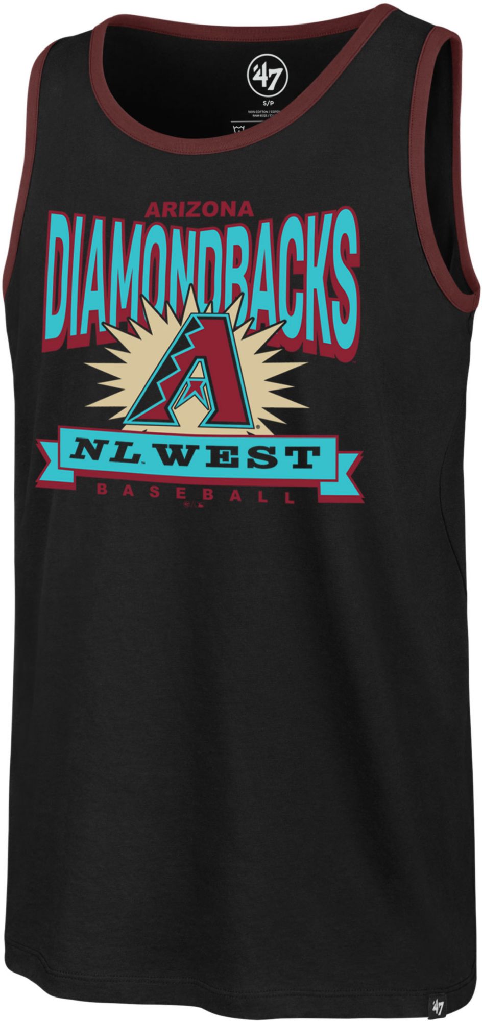 '47 Men's Arizona Diamondbacks Black Twelve Six Franklin Tank Top product image
