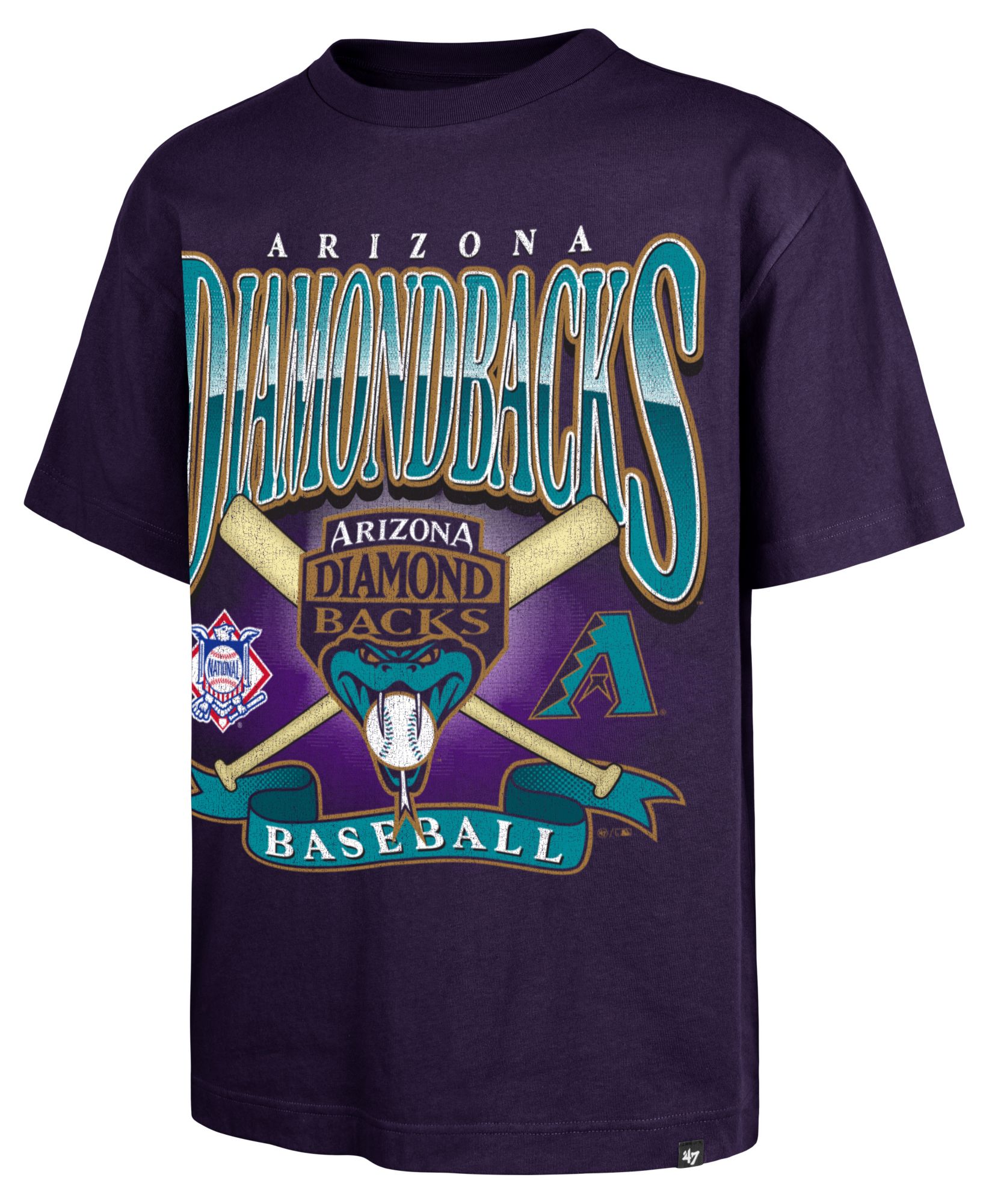 '47 Men's Arizona Diamondbacks Purple Chrometown Foundation T-Shirt product image