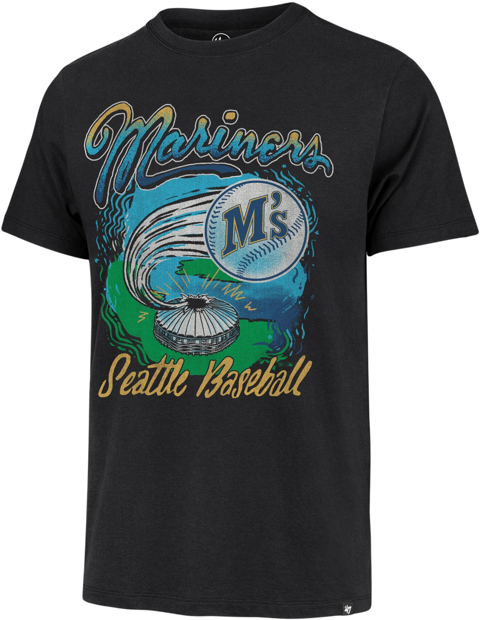 '47 Men's Seattle Mariners Black Cooperstown Sigma Franklin T-Shirt product image