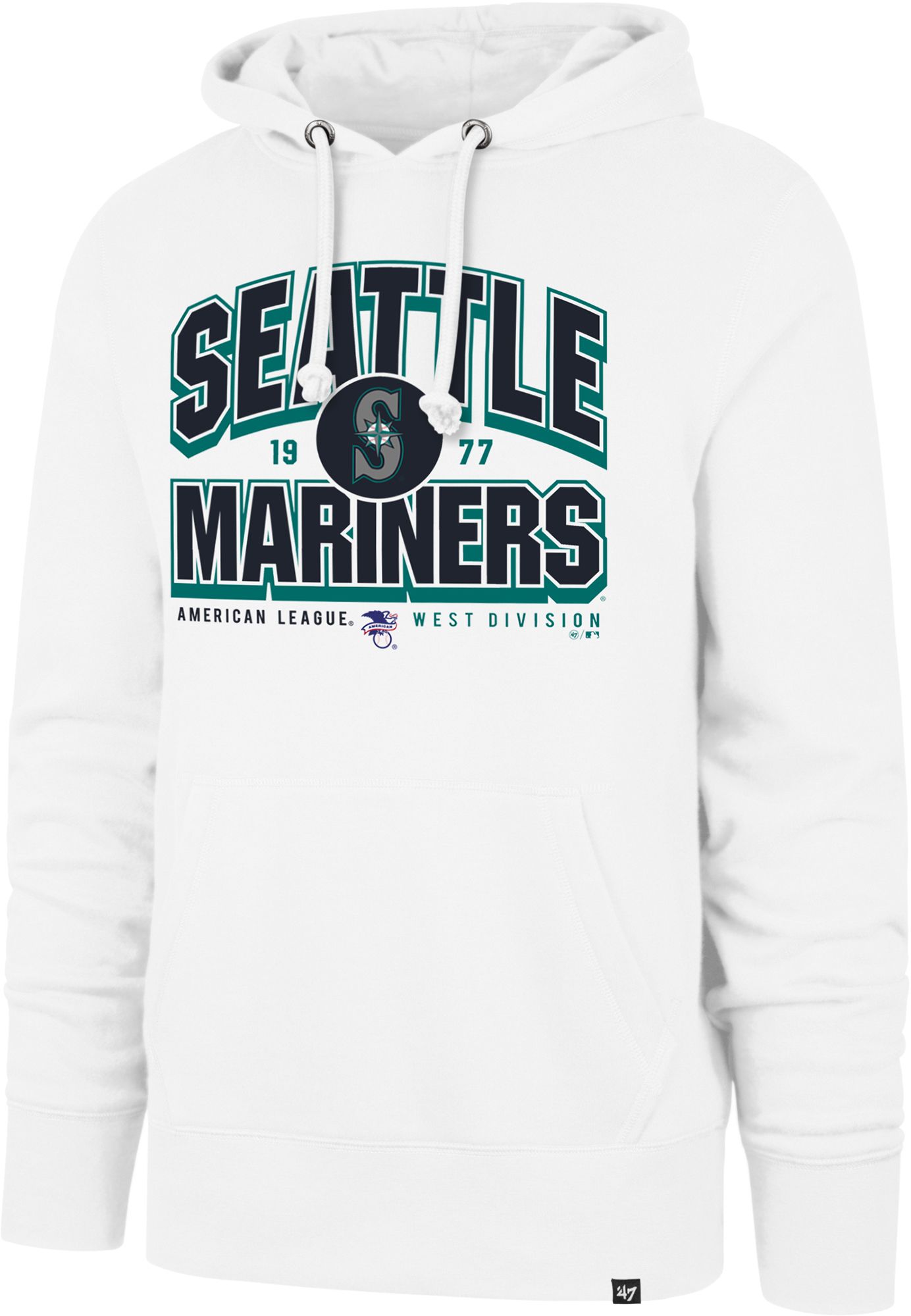 '47 Men's Seattle Mariners White Logo Headline Hoodie product image