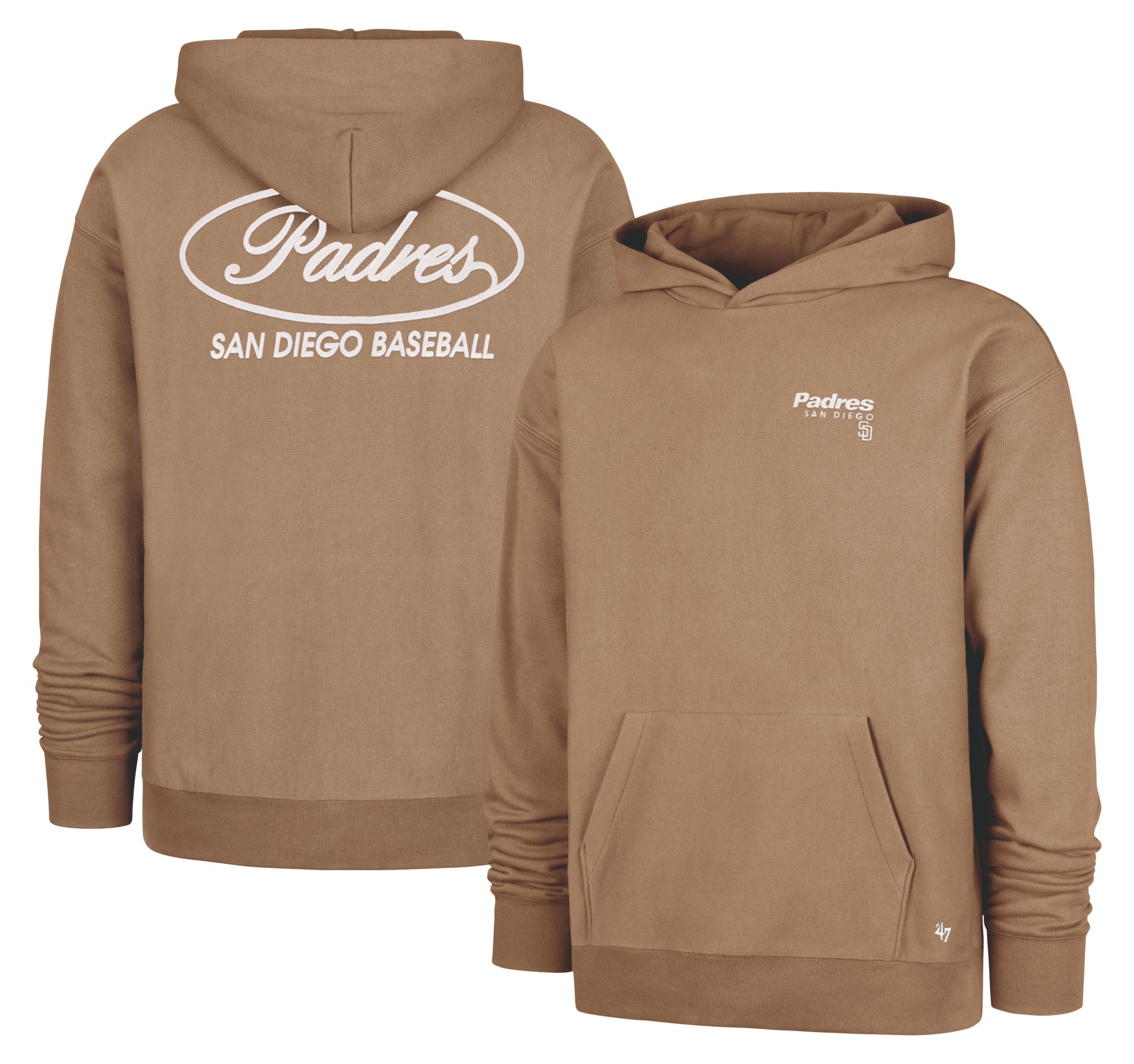 '47 Men's San Diego Padres Tan Triple Double Foundation Pullover Hoodie product image
