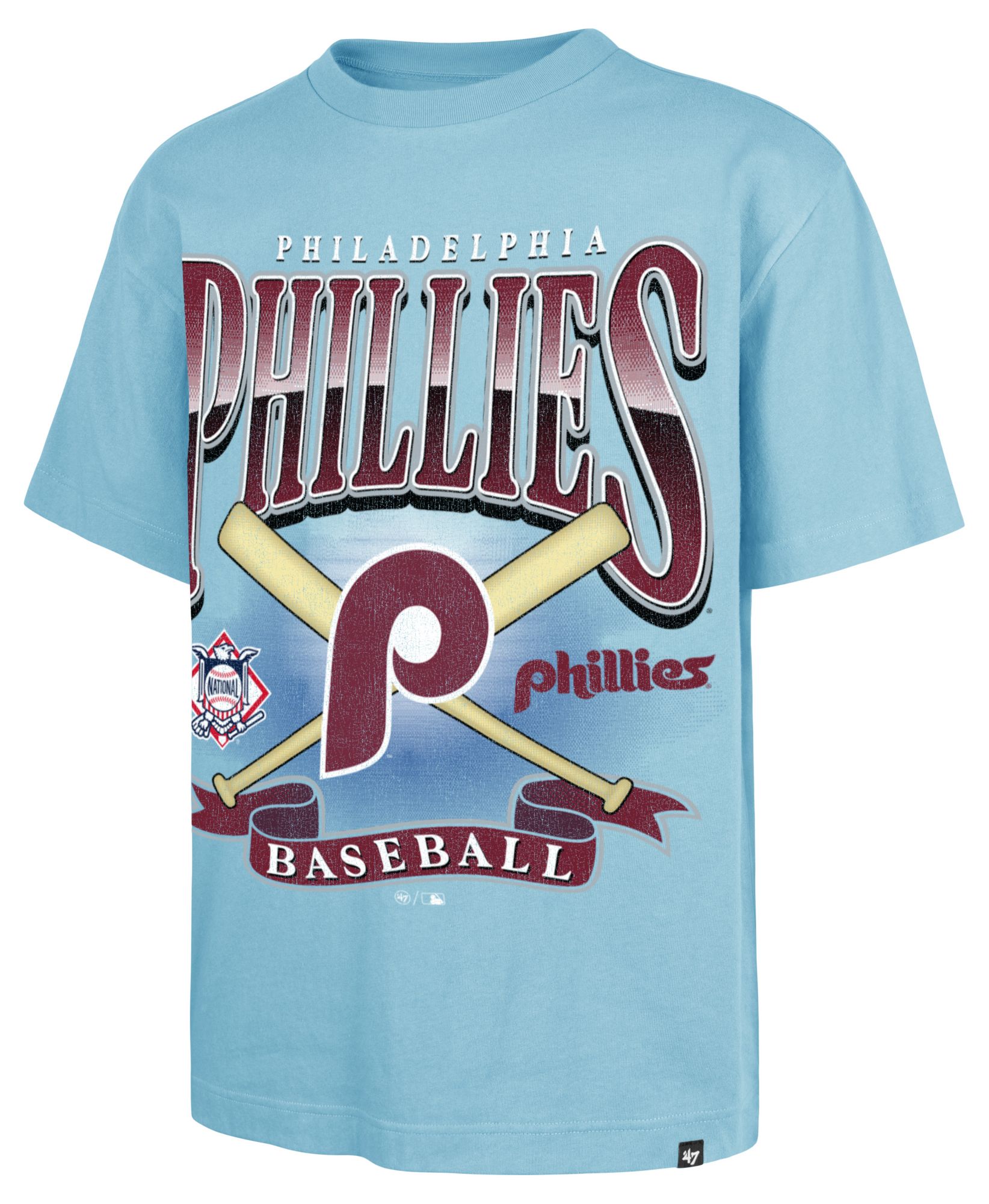 '47 Men's Philadelphia Phillies Blue Chrometown Foundation T-Shirt product image