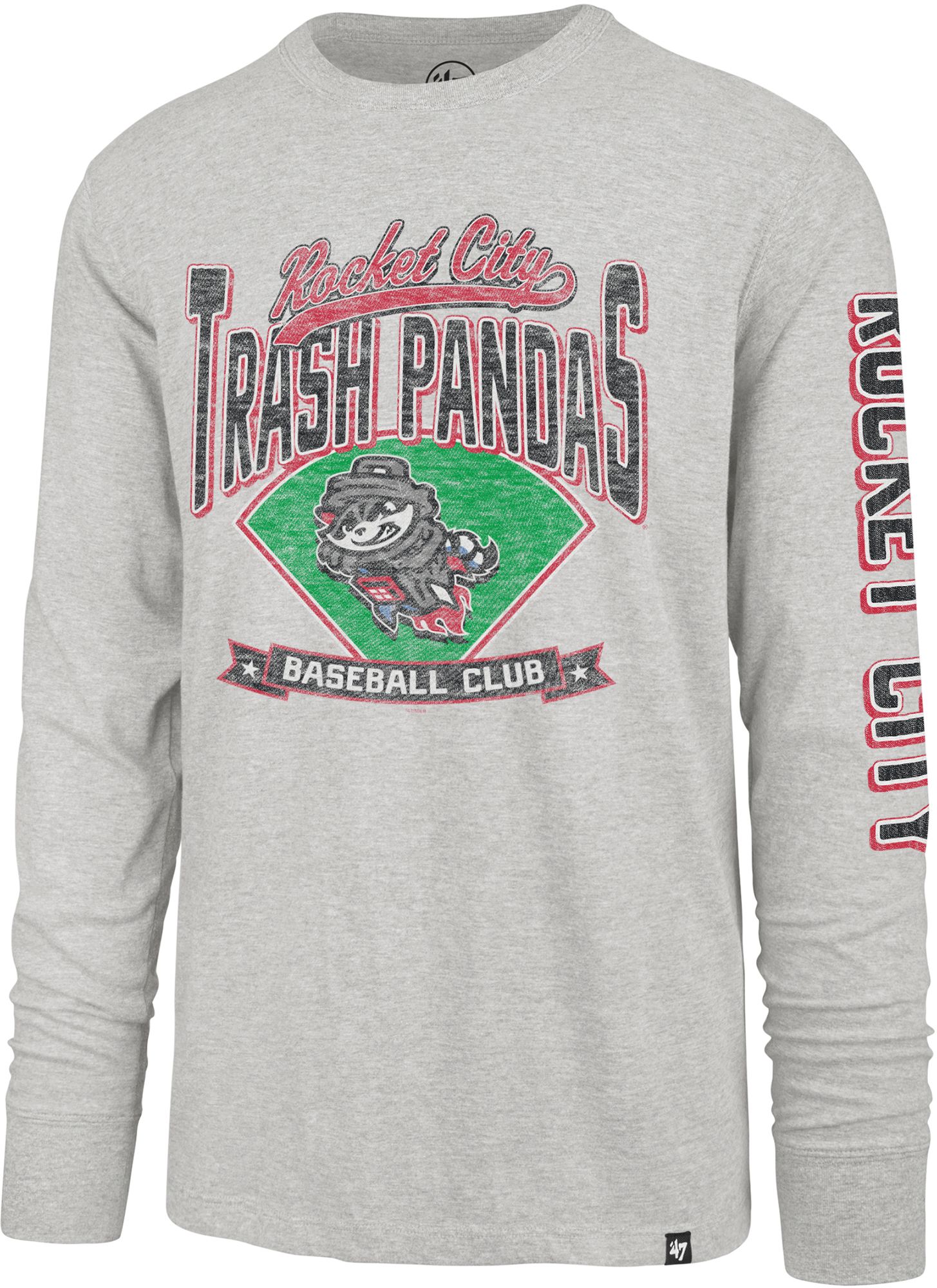 '47 Men's Rocket City Trash Pandas Grey Fairball Franklin T-Shirt product image
