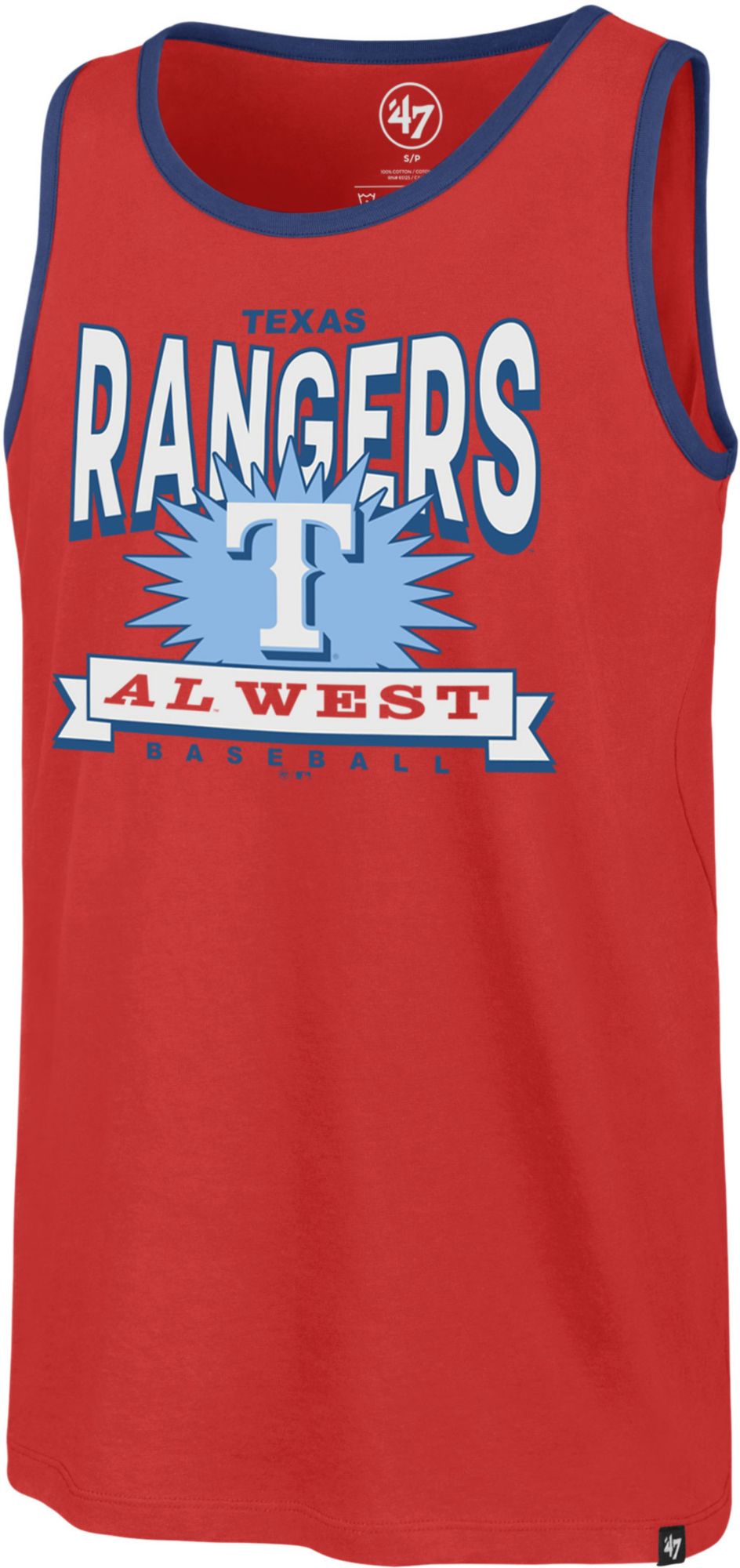 '47 Men's Texas Rangers Red Twelve Six Franklin Tank Top product image