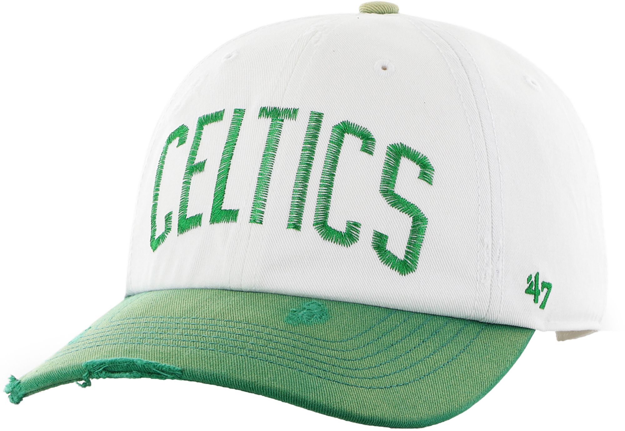 '47 Men's Boston Celtics White Worn Script Clean Up Retro Wordmark Hat product image