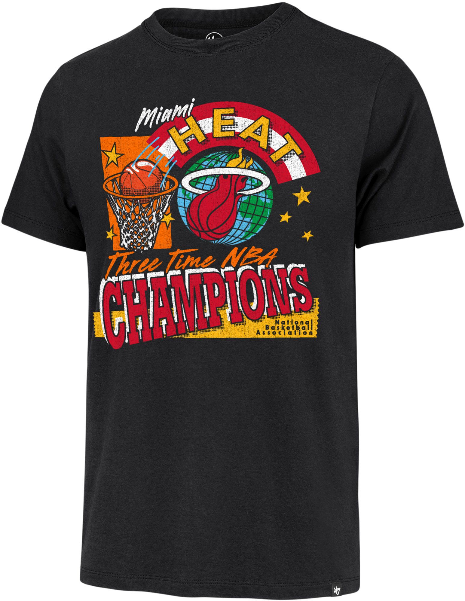 '47 Men's Miami Heat Black Franklin T-Shirt product image