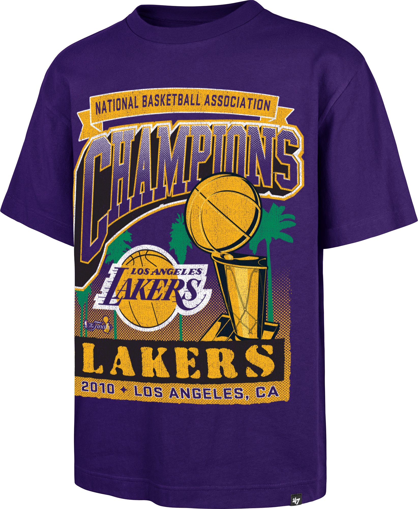 '47 Adult Los Angeles Lakers Hardwood Classics Past Champs Purple T-Shirt product image